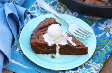 Chocolate Peanut Butter Skillet Cookie --decadent but healthy!