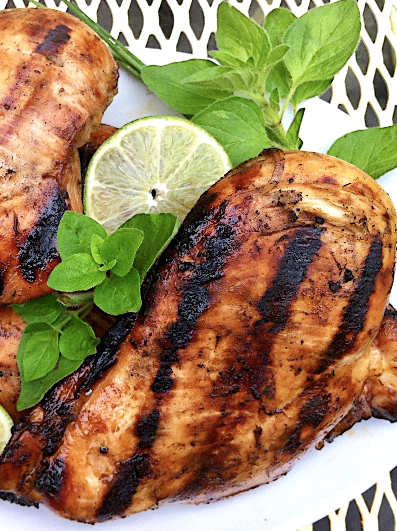 A few simple ingredients come together in a snap for flavorful chicken that grills to caramelized perfection. I like to cook more than I need the first night for deliciously quick dinners later in the week!