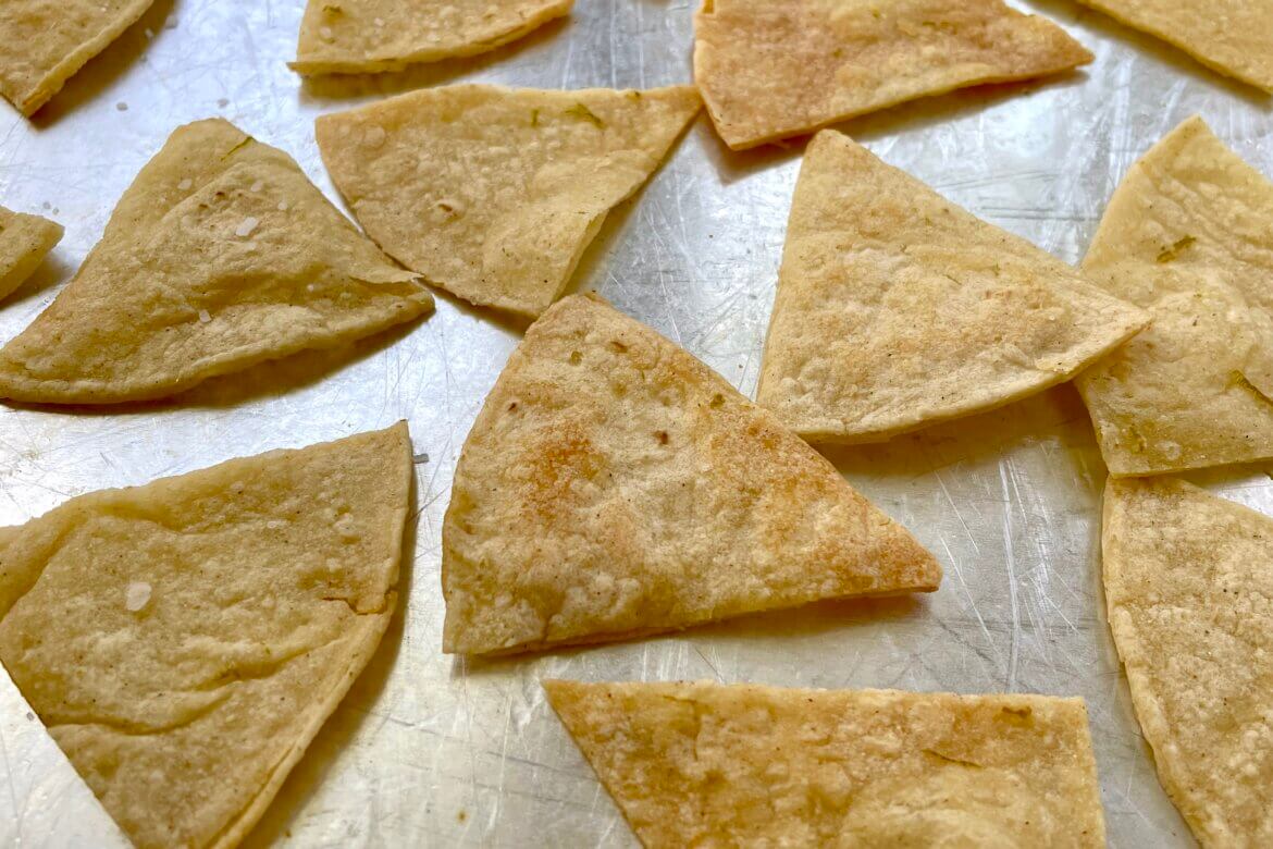 Salted Lime Baked Corn Tortillas Chips The Fountain Avenue Kitchen