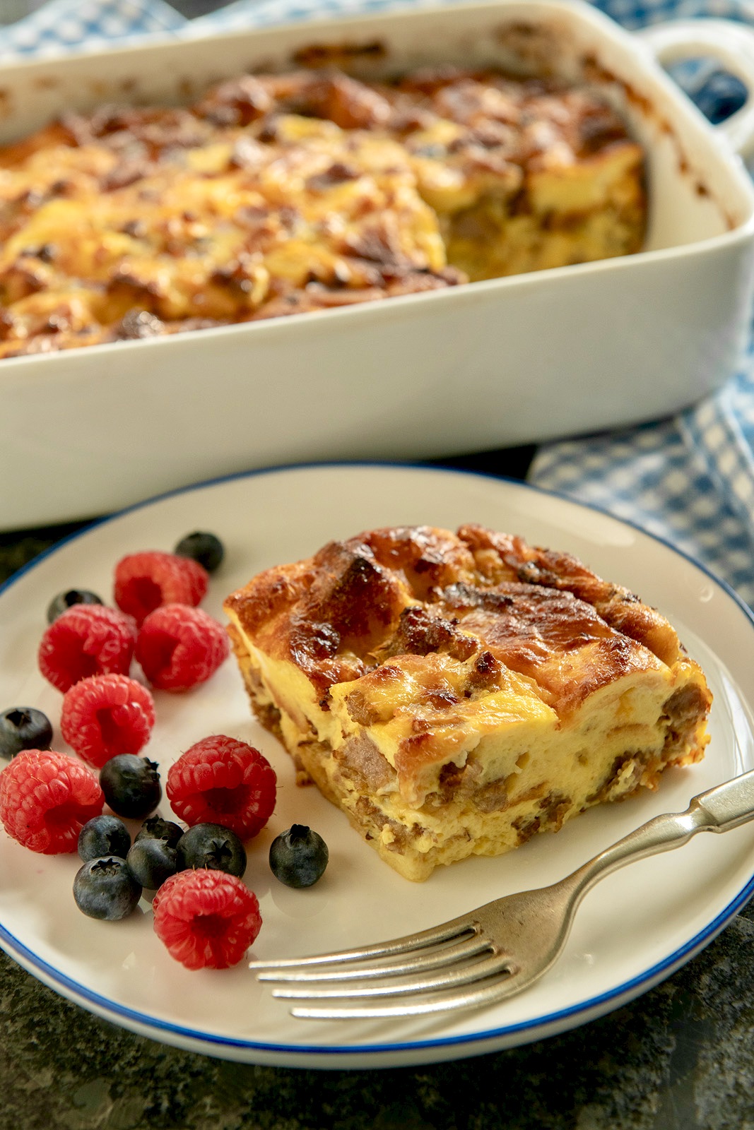 This tried-and-true casserole can be prepared in advance and is perfect for holidays and special brunches. A smaller batch option follows the main recipe and is ideal for more intimate gatherings and the occasional breakfast for dinner!