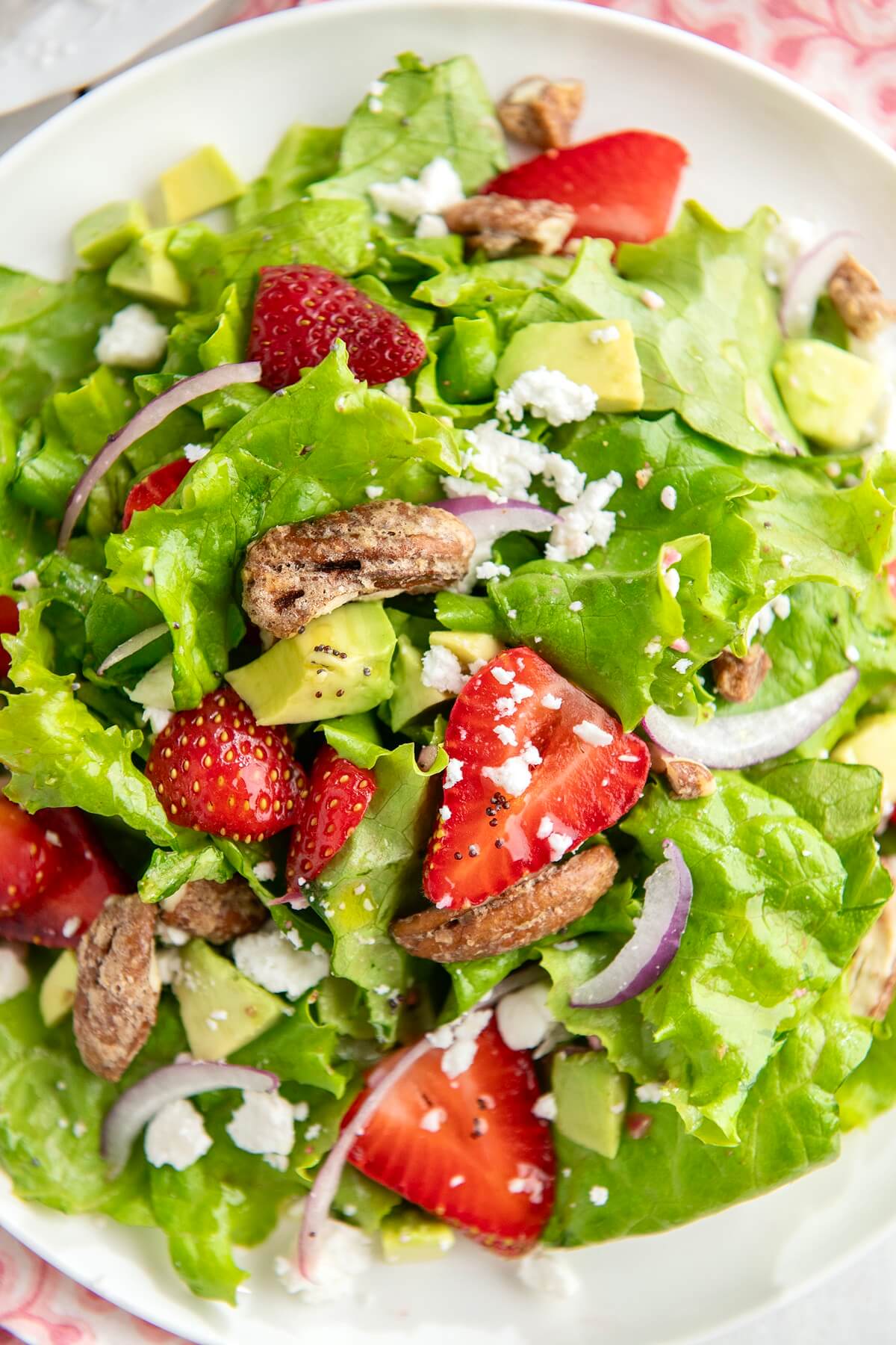A light drizzle of this sweet and tangy vinaigrette makes a classic strawberry salad shine. Eating your greens never tasted so good!