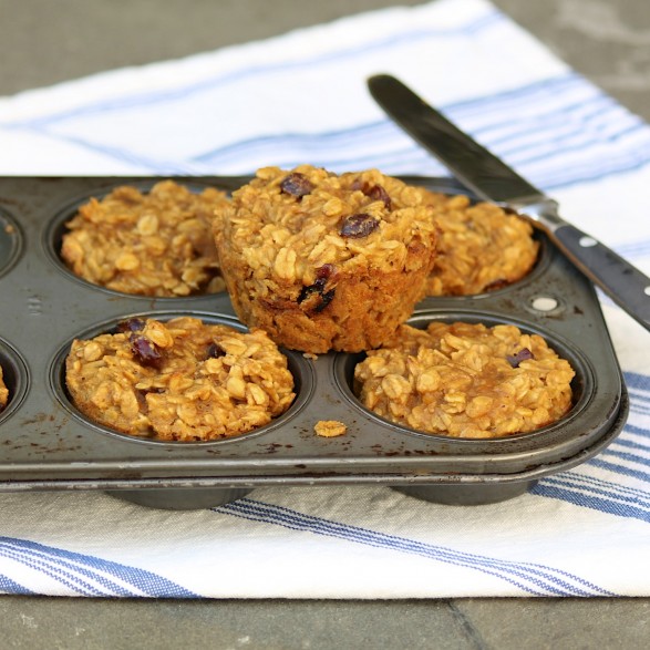IMG_1259 Lots of easy ways to customize these healthy, delicious BAKED OATMEAL MUFFINS, which happen to be vegan, eggless, gluten- and dairy-free!