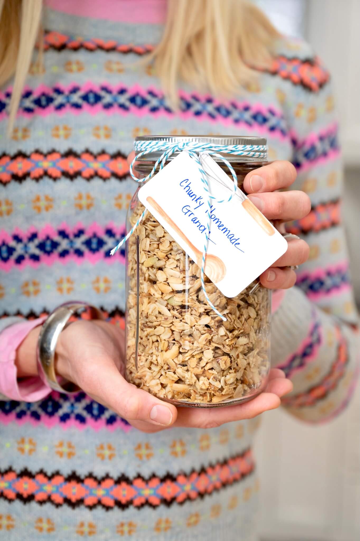 This big batch recipe makes two full baking sheets of classic, crunchy, lightly sweet granola that is delicious with yogurt, milk, fruit – or by the handful. You may cut the recipe in half, but it will keep for weeks and freezes well, too.