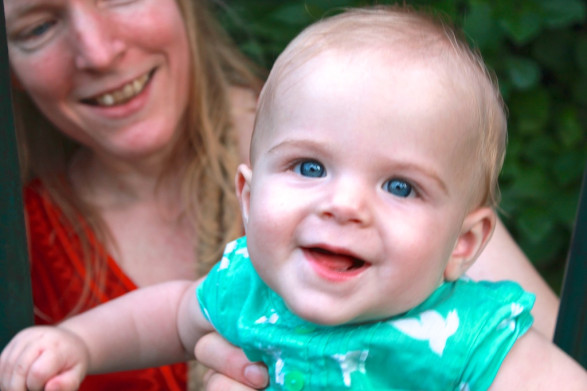 The youngest of the party at almost 8 months