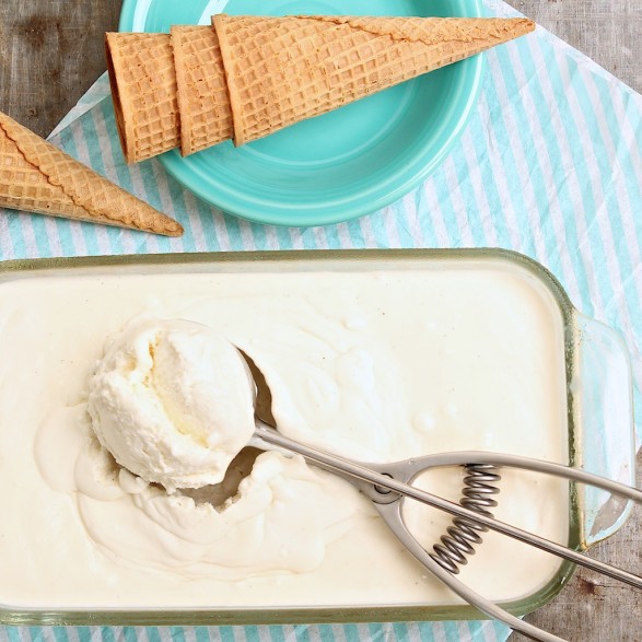 Pure vanilla flavor shines in this no-churn ice cream recipe that's as fun to make as it is to eat—and no fancy ice cream maker is required.