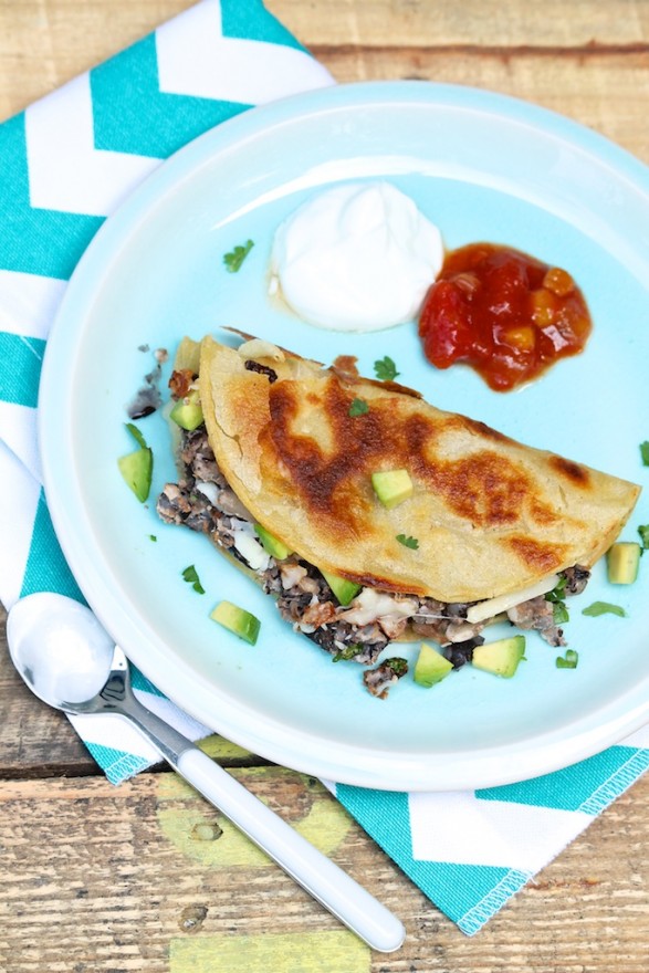 Crispy Black Bean Pan Tacos