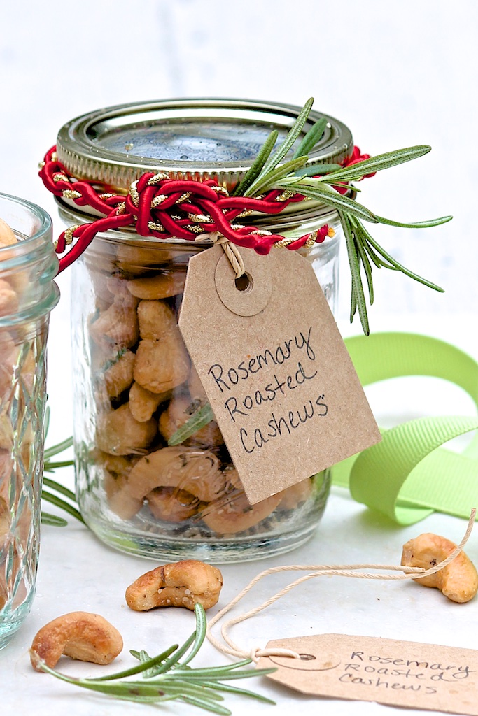 Rosemary, salt, and a hint of heat makes these easy-to-prepare nuts a snacking favorite. A jarful provides a welcome gift, too!