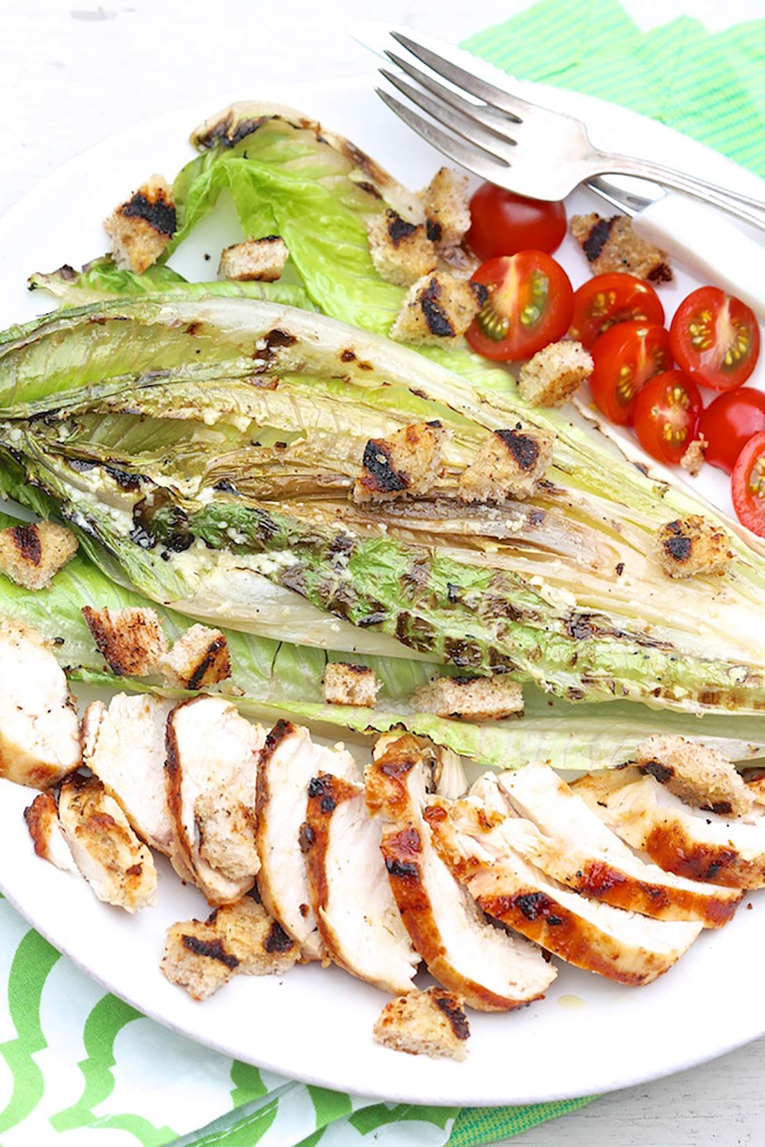 Grilled Caesar Salads... with easy options for a complete meal