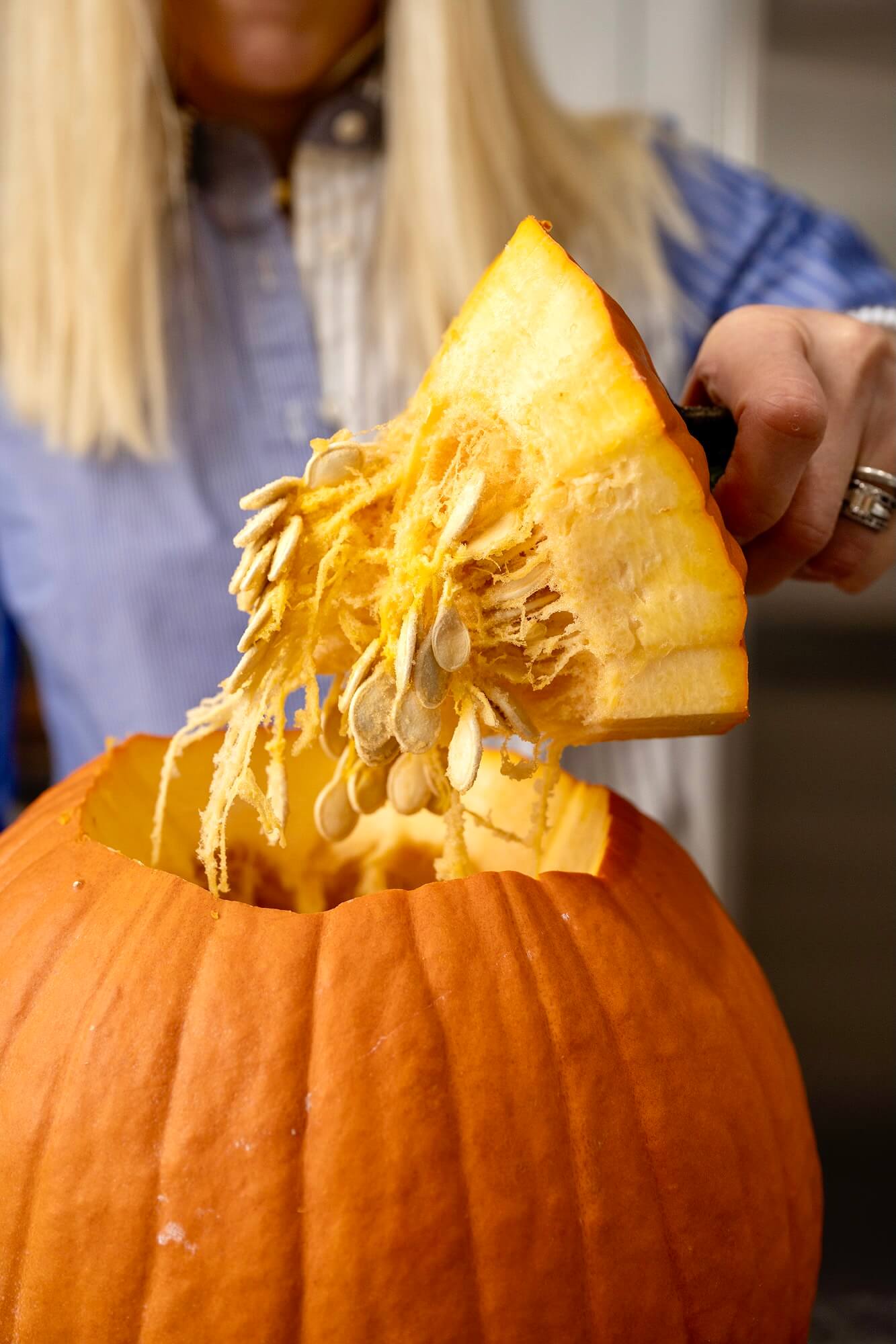 Sugar and spice and everything nice, these crispy seeds offer a snack-worthy way to make the most of your annual pumpkin carving ritual. Taking the time to dry out the seeds, as described in the recipe notes, will create the crispiest, most flavorful seeds.