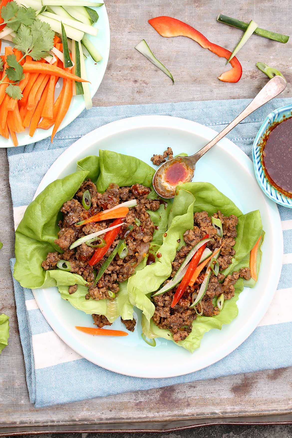 Light yet satisfying and loaded with flavor, Thai Beef Lettuce Wraps are easy to make, fun to eat, and offer advance-prep options.