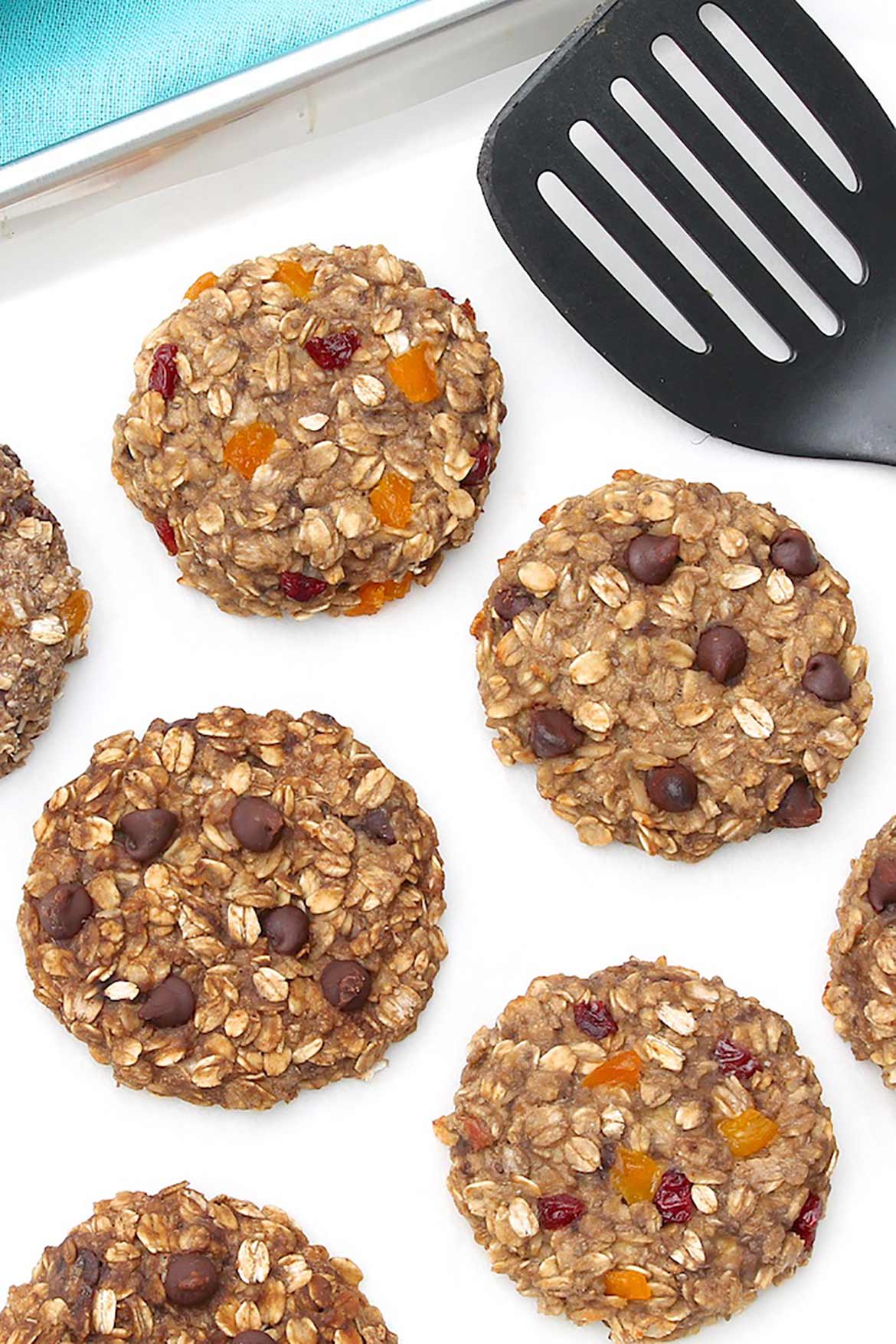 An ideal way to use overripe bananas, these wholesome cookies mix up in a minute or two in a single bowl, and a variety of optional add-ins allows them to be customized according to personal preference.