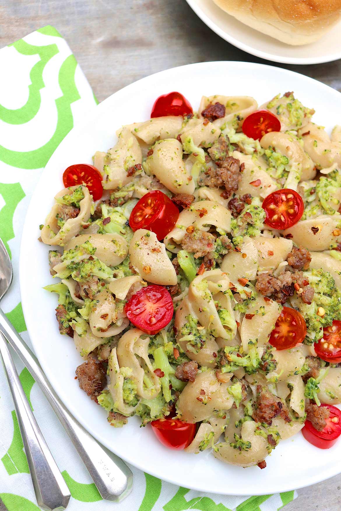 Thanks to a somewhat unconventional method of preparation, a generous serving of broccoli goes almost undetected in this filling, flavorful meal that is ready in about 20 minutes.