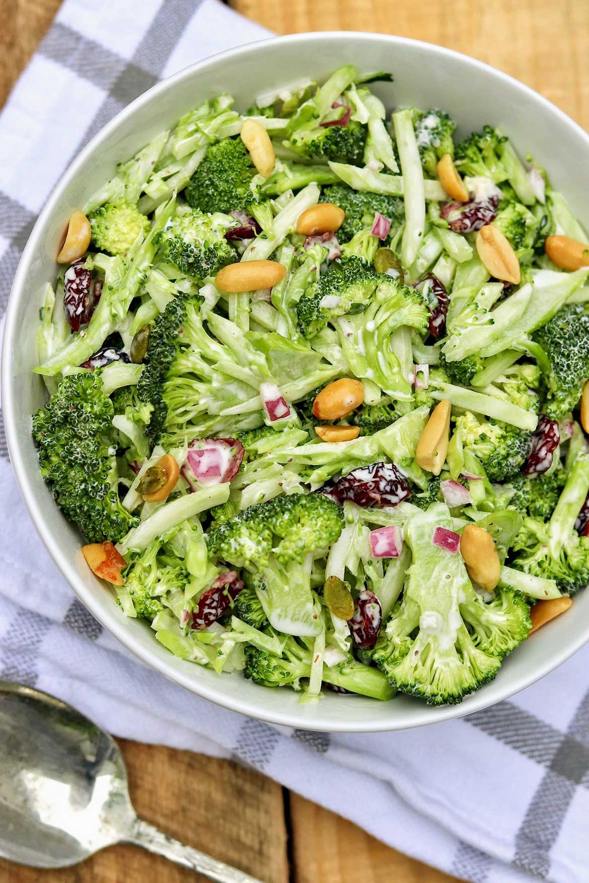 Perfect for a potluck, casual entertaining, or a satisfying lunch, this tried-and-true rendition of the classic broccoli salad can be assembled in advance in minimal time and varied according to preference.