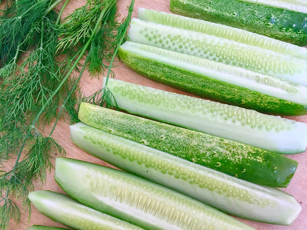 Refrigerator Dill Pickles – No canner is needed and once the spices are assembled, these crisp pickles come together easily and may just become a summertime favorite!