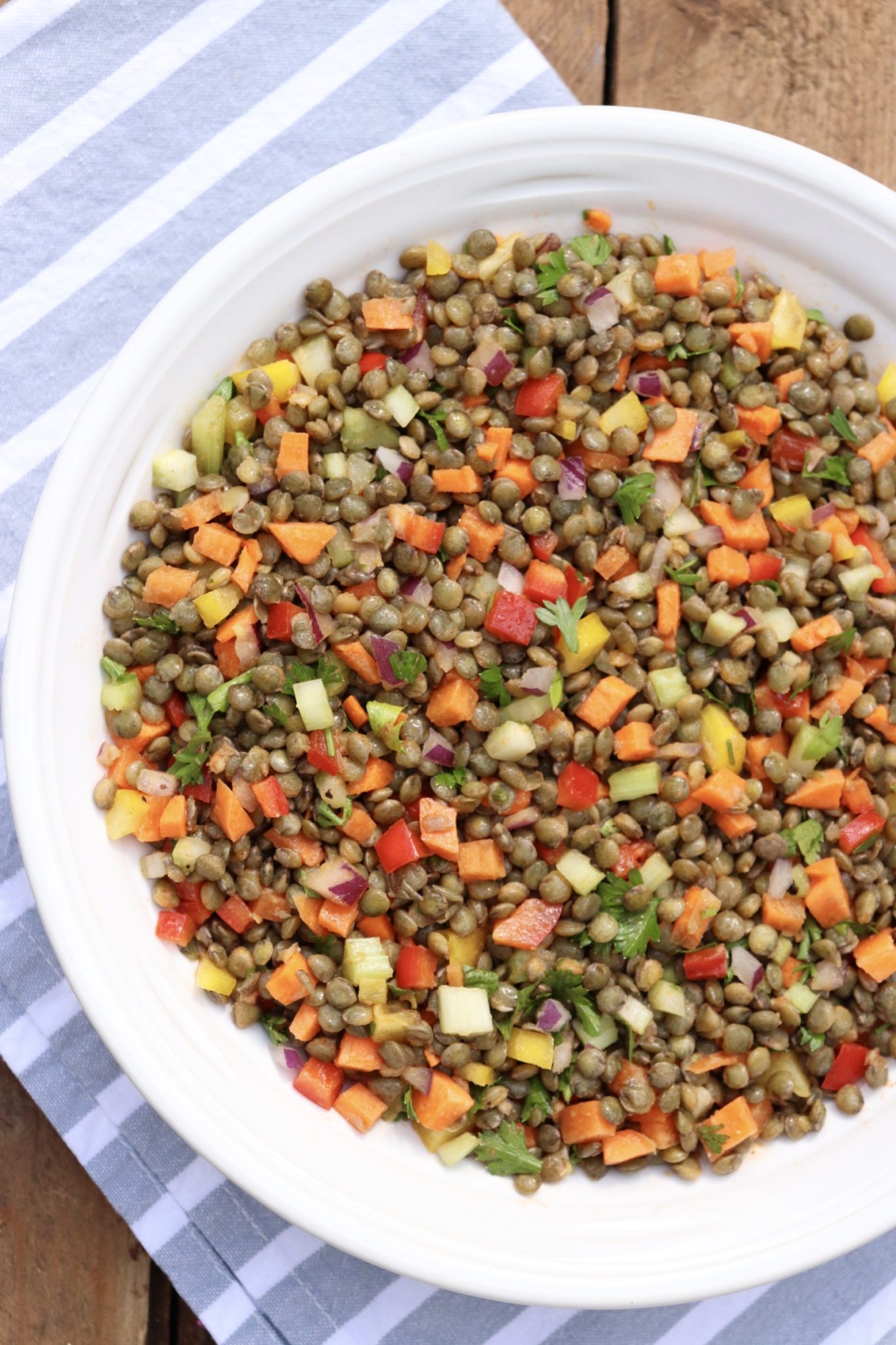 Lentil Salad for all Seasons – Light yet filling and endlessly adaptable, this protein-rich lentil salad will delight plant-based eaters and meat lovers alike!