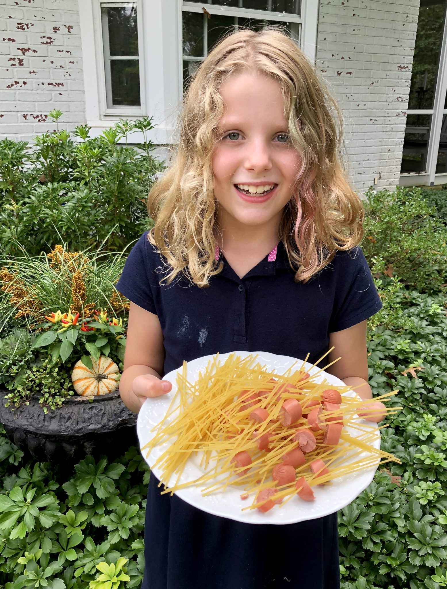 Move over meatballs! This squirmy pasta dish makes a fun project for kids and a crowd-pleasing Halloween-themed meal. For a more “mature” version, substitute your favorite cooked sausage for the hot dogs.