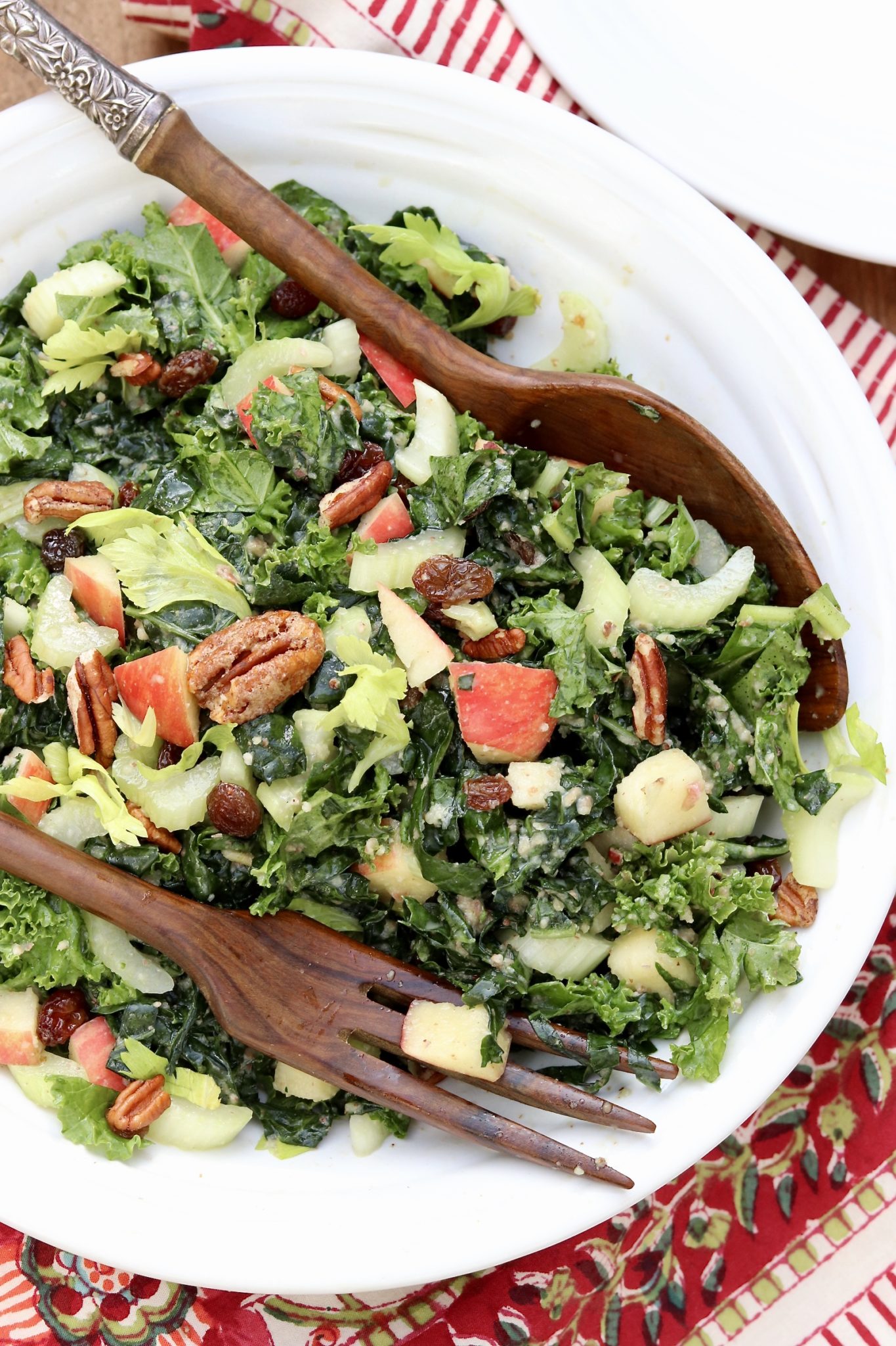 Whole Foods’ Kale Waldorf Salad - This mayo-free variation of the classic Waldorf salad introduces kale to the mix and incorporates apples and nuts into the dressing for a creamy consistency with natural sweetness. My recipe includes the original version along with some adaptations I have come to enjoy.