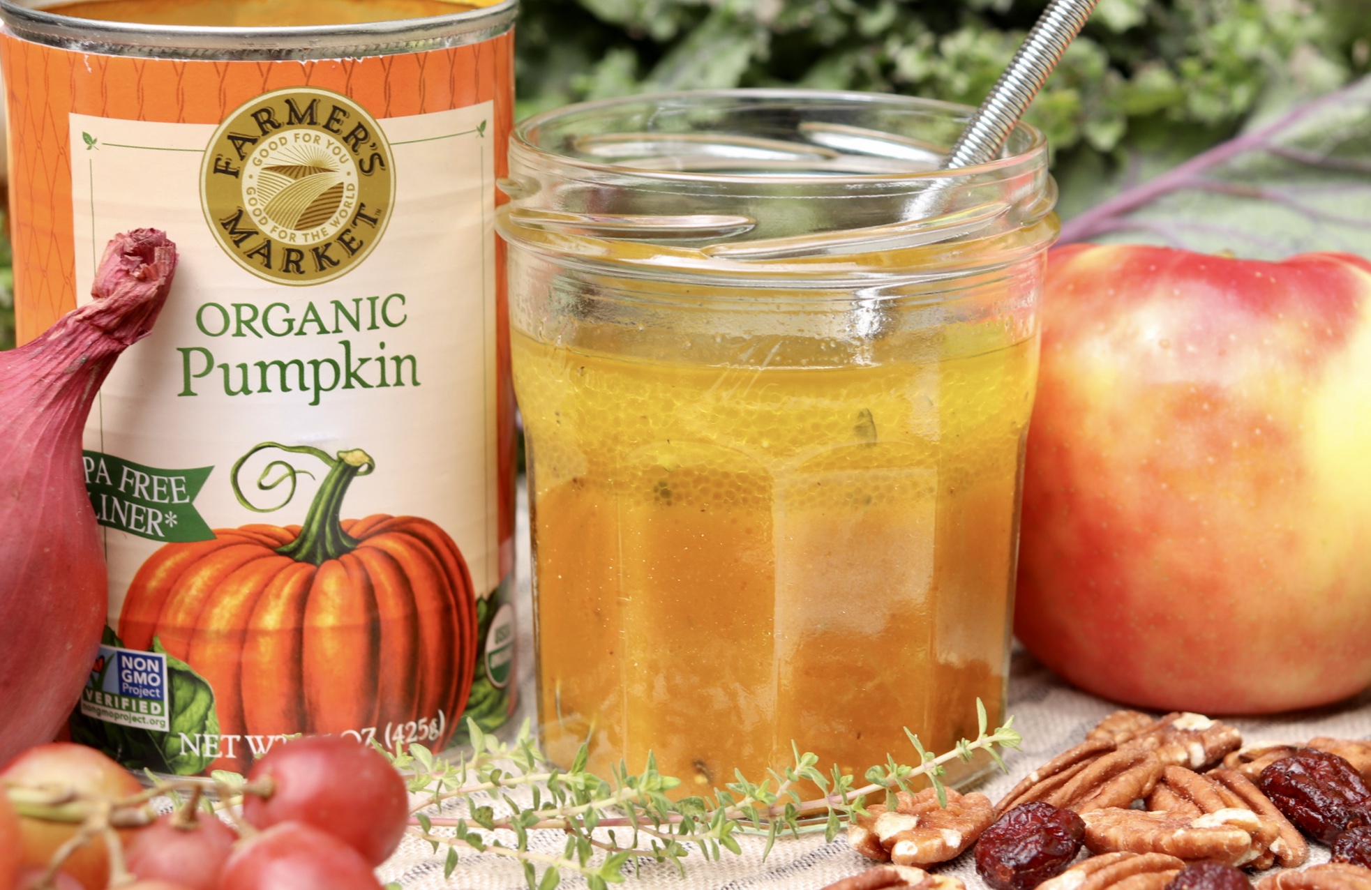 Pumpkin Maple Vinaigrette – Light but flavorful and super speedy, this versatile dressing makes great use of leftover canned pumpkin and might just become a new favorite!