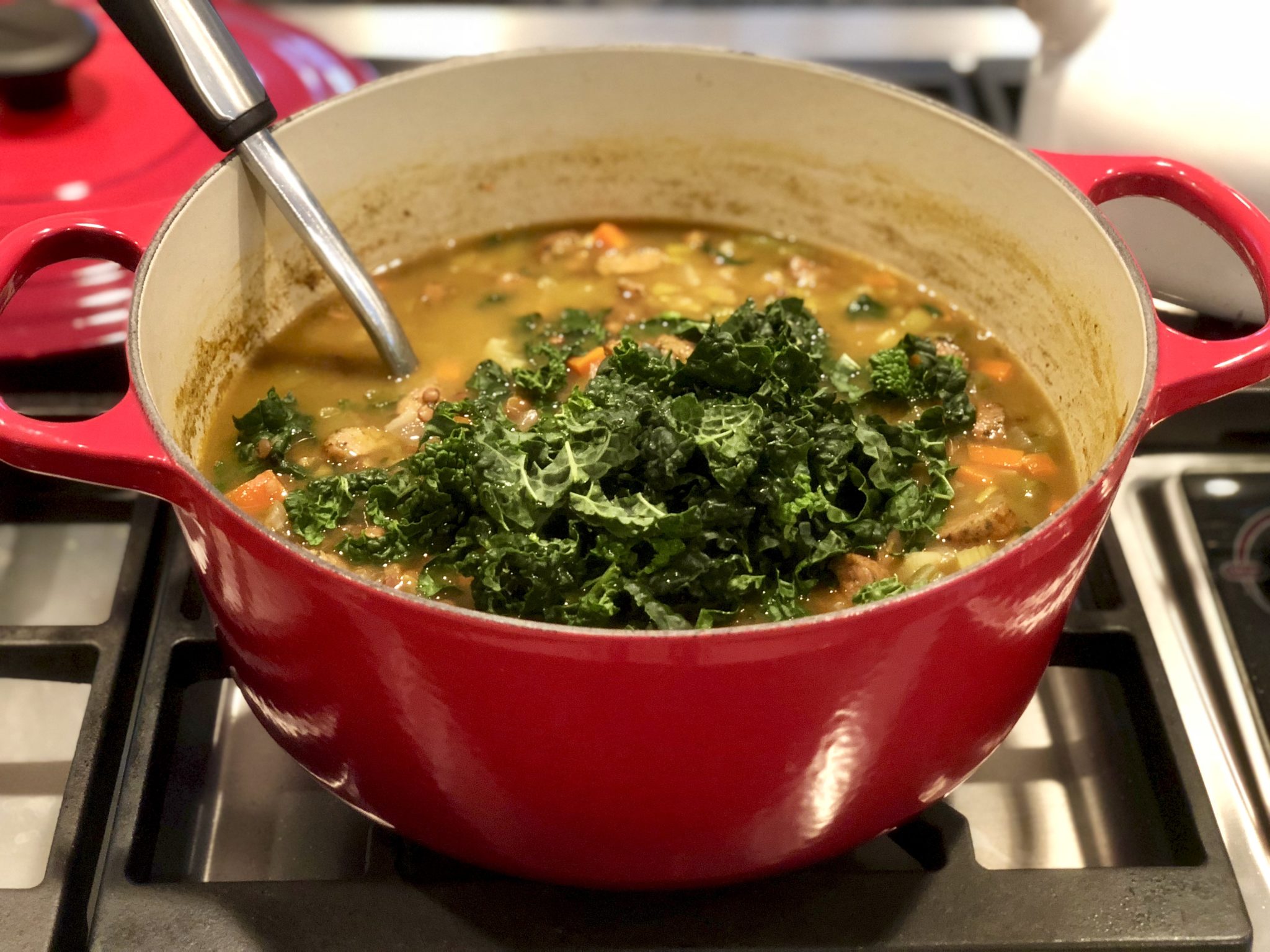 Andouille, Lentil & Vegetable Stew – The dump-and-cook approach makes this healthy and hearty soup extra easy to prepare - and the flavor might just make it a family favorite! Easily adapted for vegan diets, too.