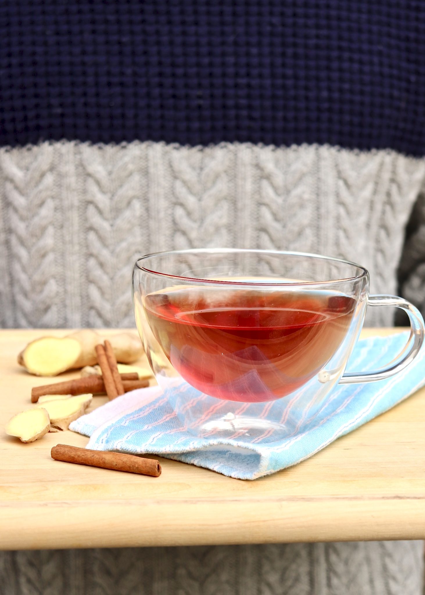 Healing Ginger Tea - Simmer a potful of this delicious elixir at the first sign of a sore throat or stomach woes. Soothing, therapeutic, and 100% caffeine-free.