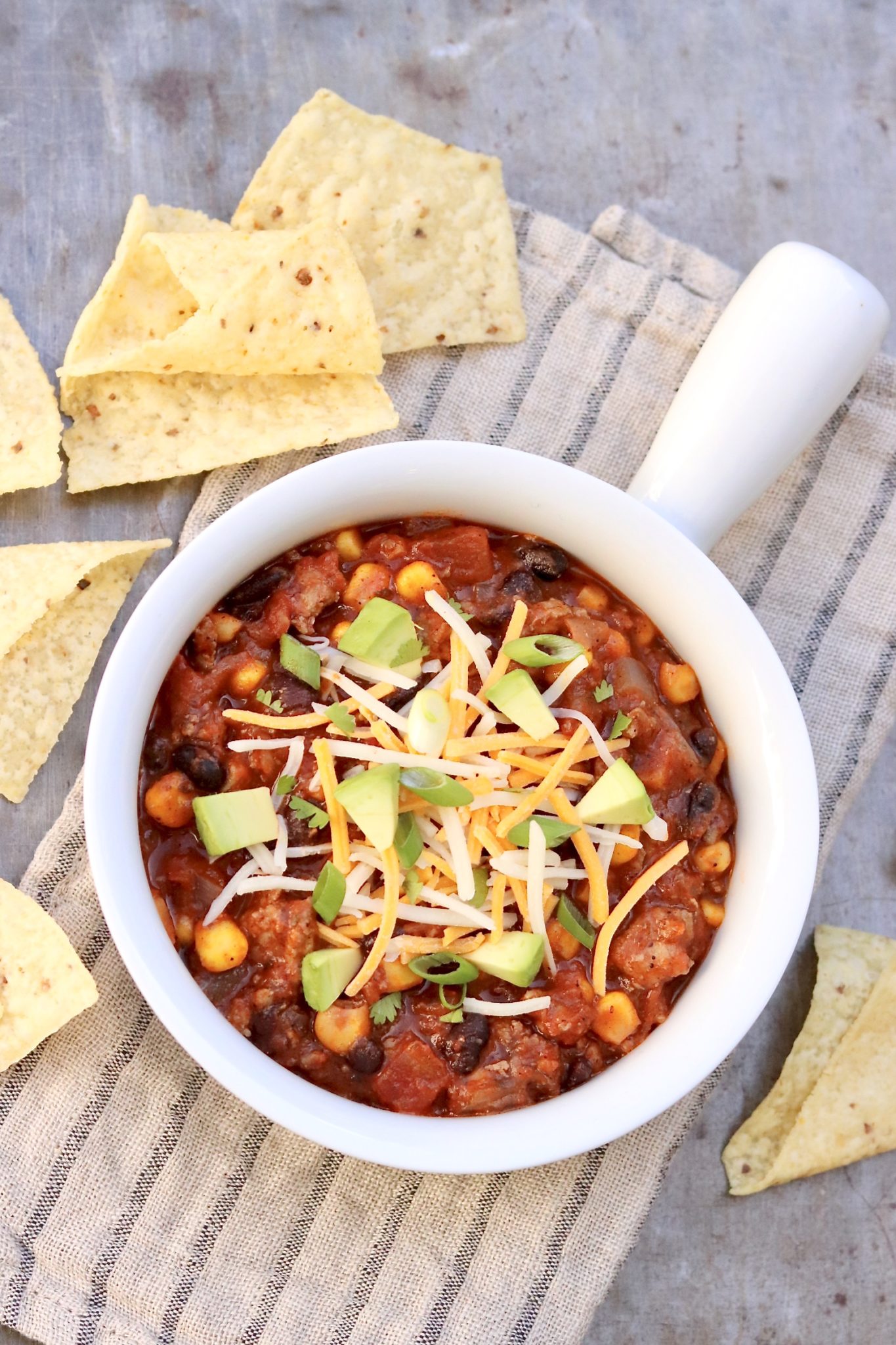 Aunt Peggy’s Turkey Chili -Quick, easy and super satisfying, this flavorful meal is a go-to on busy nights and reheats beautifully.