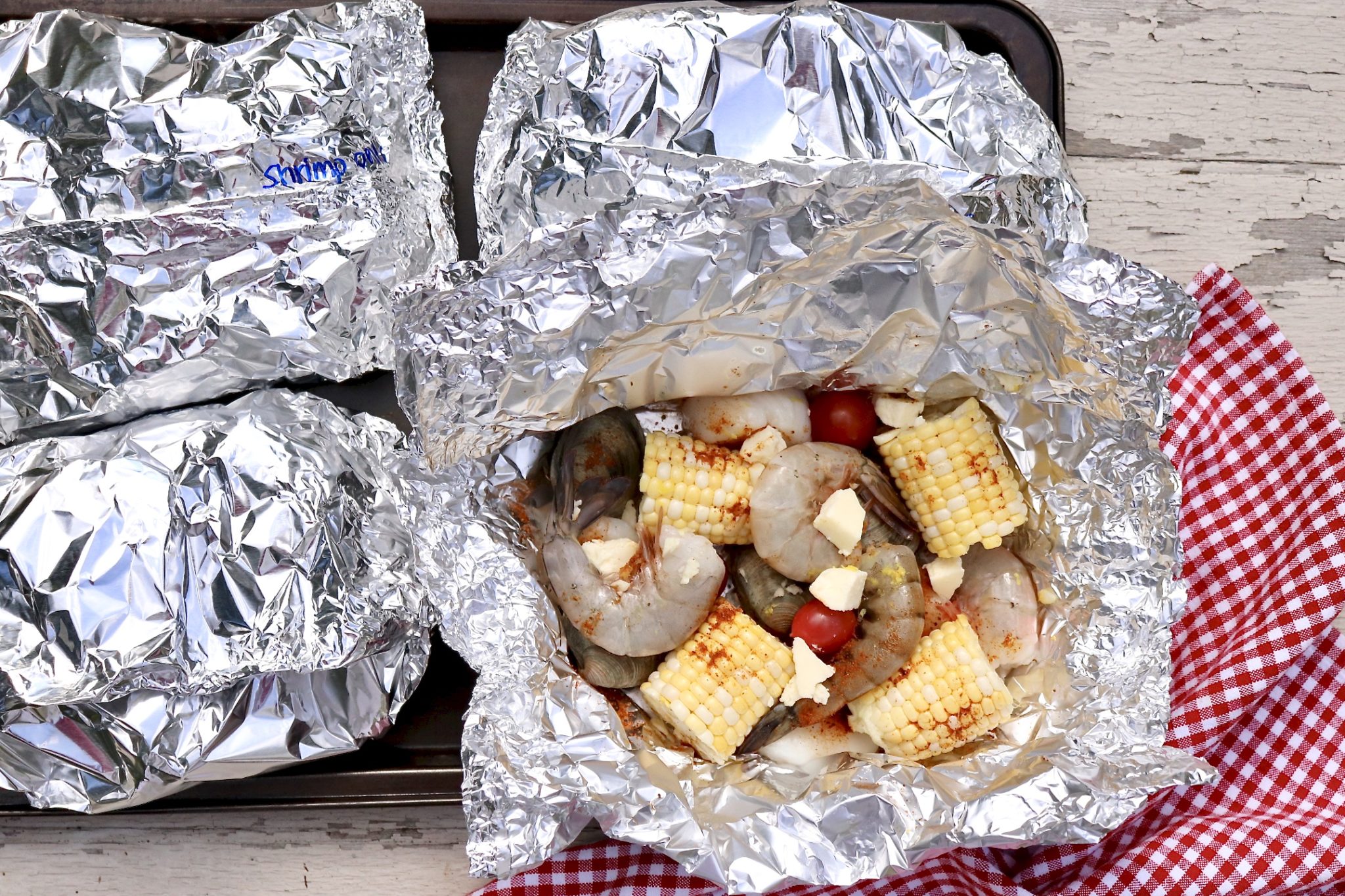 Mix & Match Grilled Seafood Packets (aka Ocean Packets)-Healthy, single-serve packets that are loaded with flavor and just plain fun to eat. Quick to prep and easy customize based on allergies or personal preference. (And cleanup is a breeze!)