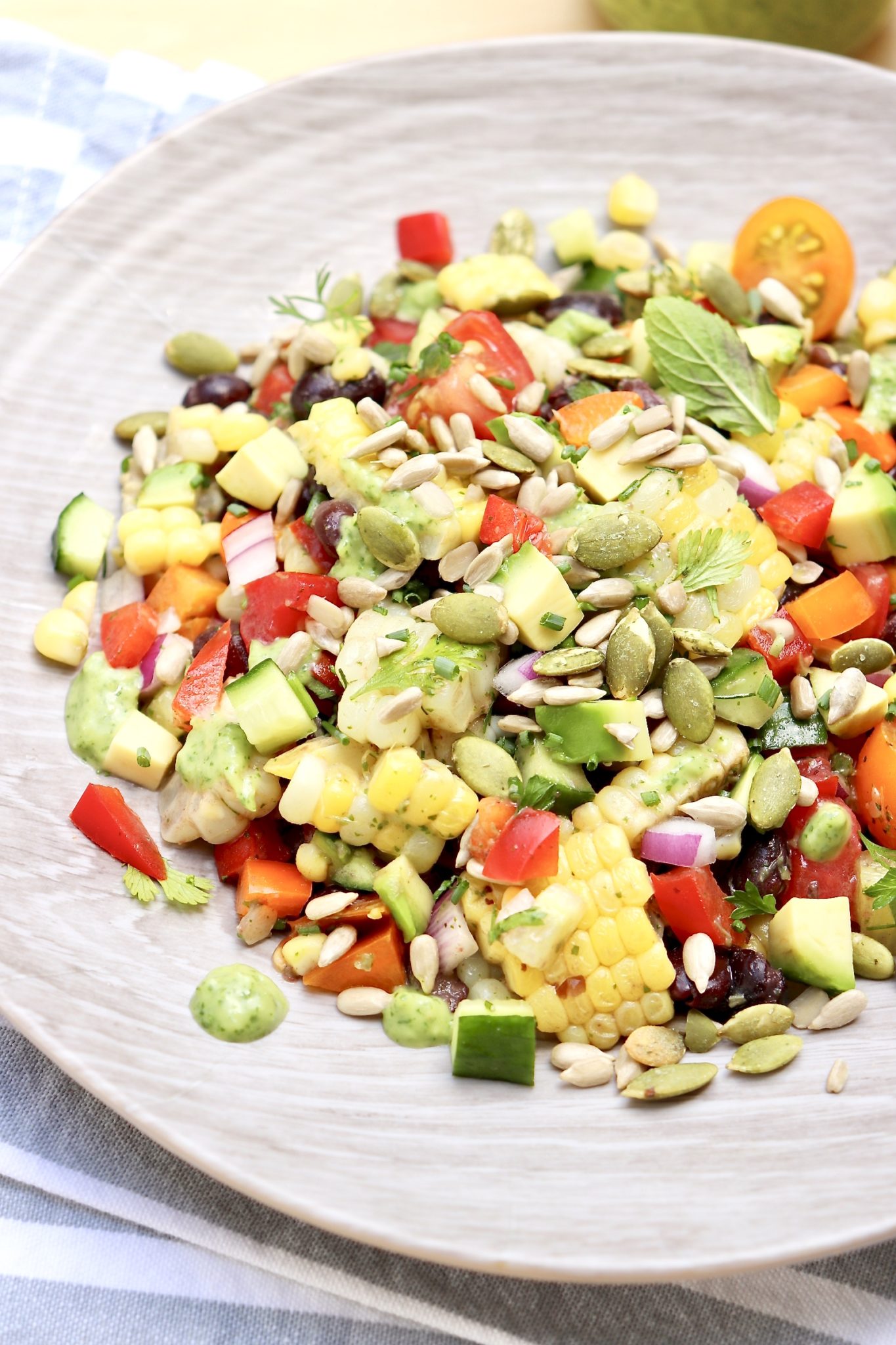 SUMMER GARDEN JUMBLE-A no-cook, plant-based meal that's nutrient-rich and endlessly customizable. Store in the fridge and simply scoop when hungry!