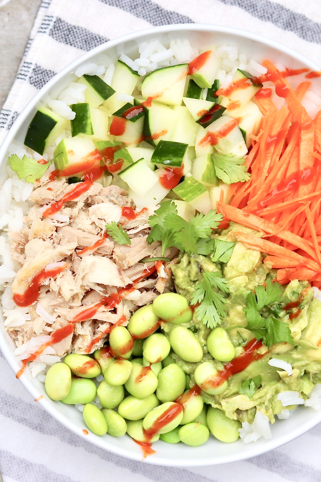 BUDGET SUSHI BOWLS are easy to make with canned tuna and taste so good. Perfect for a speedy weeknight meal or packable lunch!