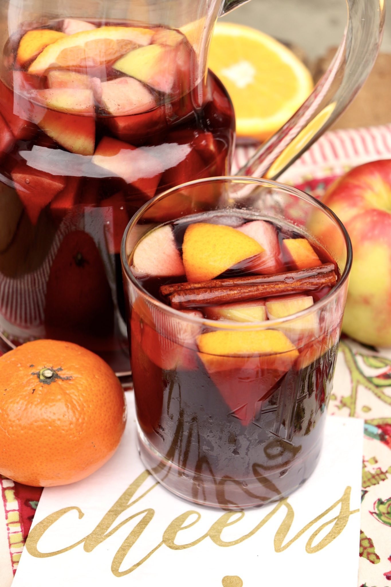 Holiday Sangria - perfect for Thanksgiving, Friendsgiving and all of your holiday celebrations, this a make-ahead cocktail is a festive crowd-pleaser