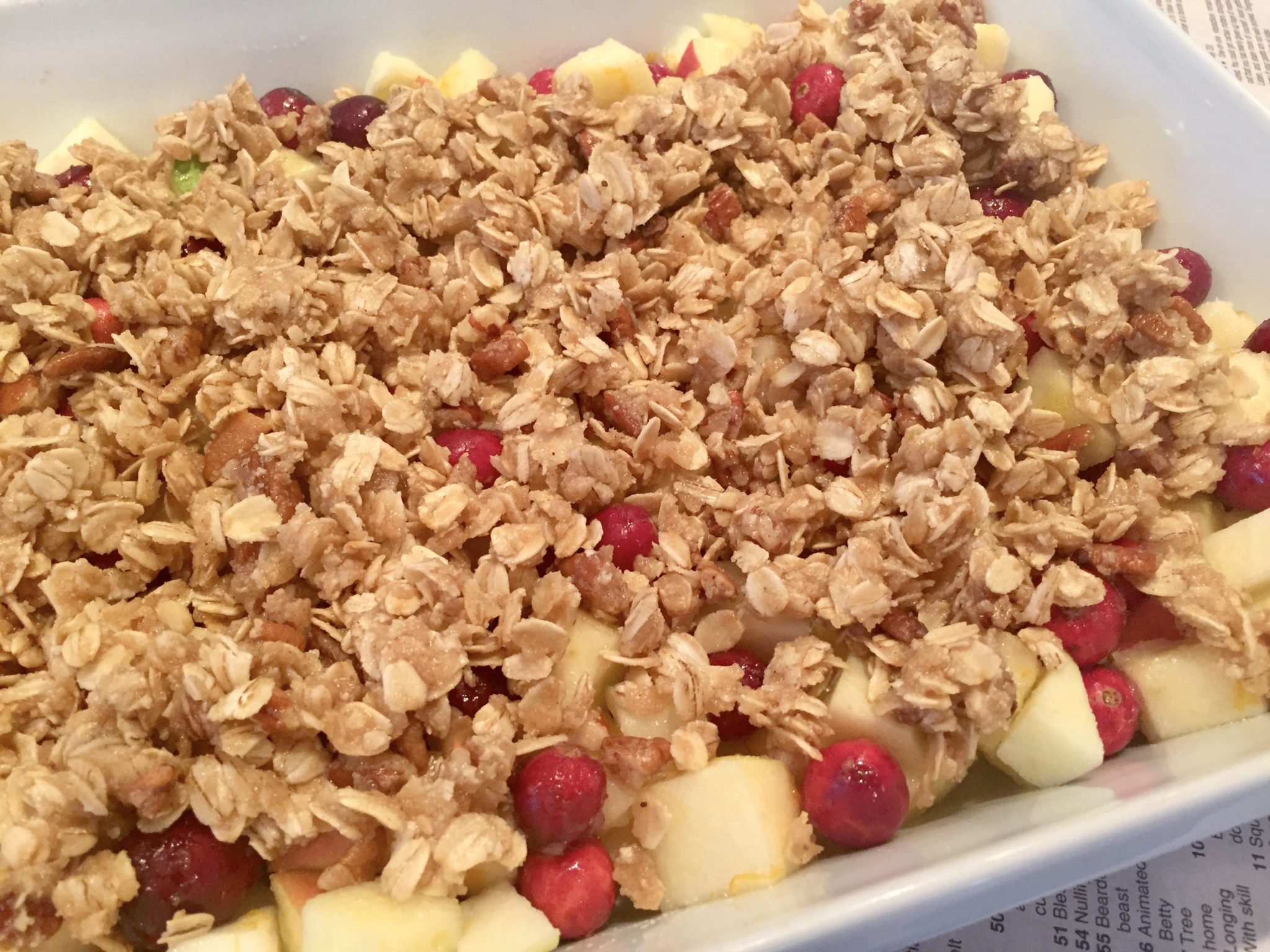 CRANBERRY APPLE CRISP - The perfect balance of sweet and tart adds something special to this easy crisp, which can easily be made dairy- and gluten-free if needed.