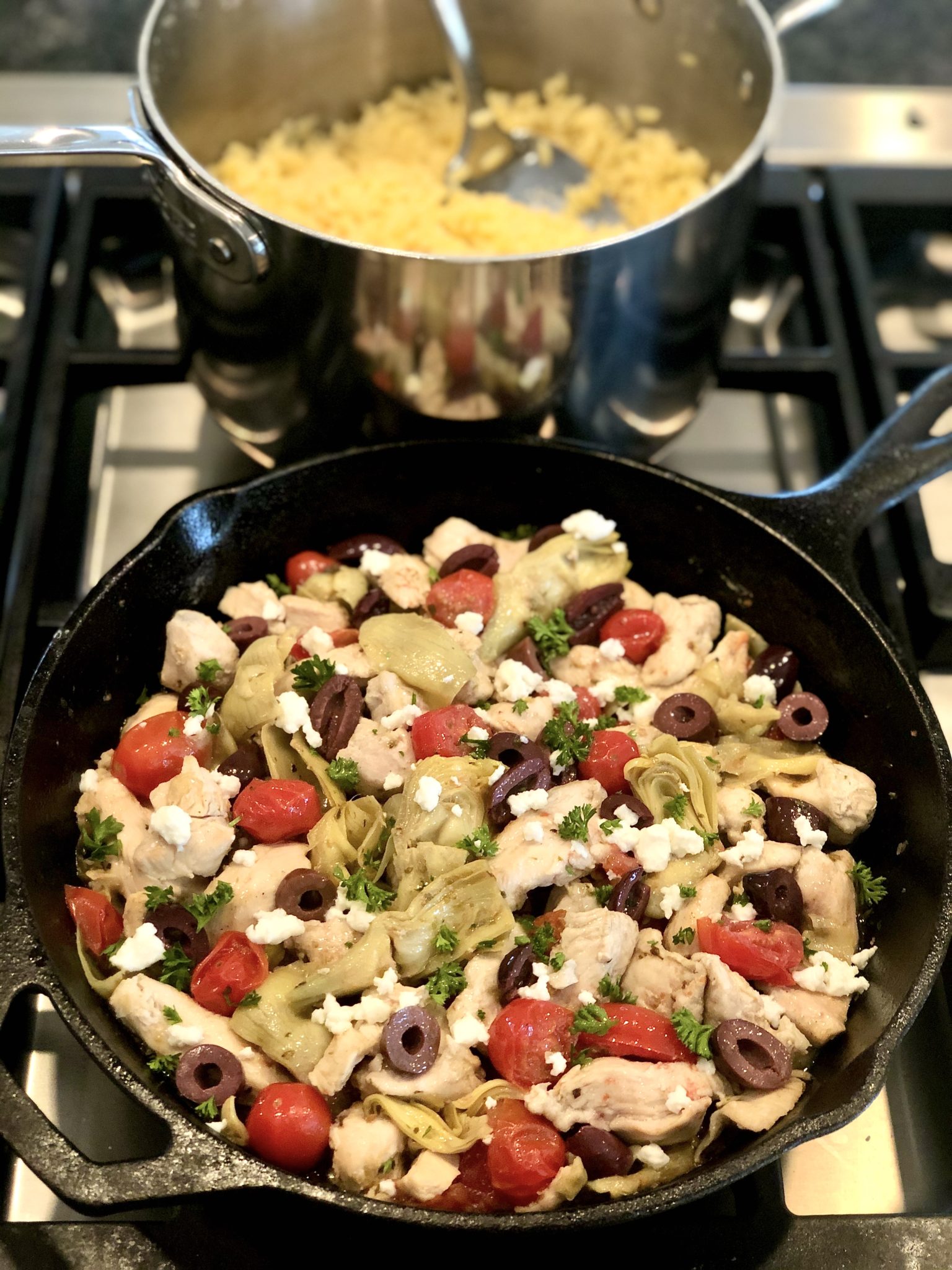 A quick and easy skillet meal that relies on pantry staples, this flexible recipe is a gift on busy evenings and 100% worthy of company.