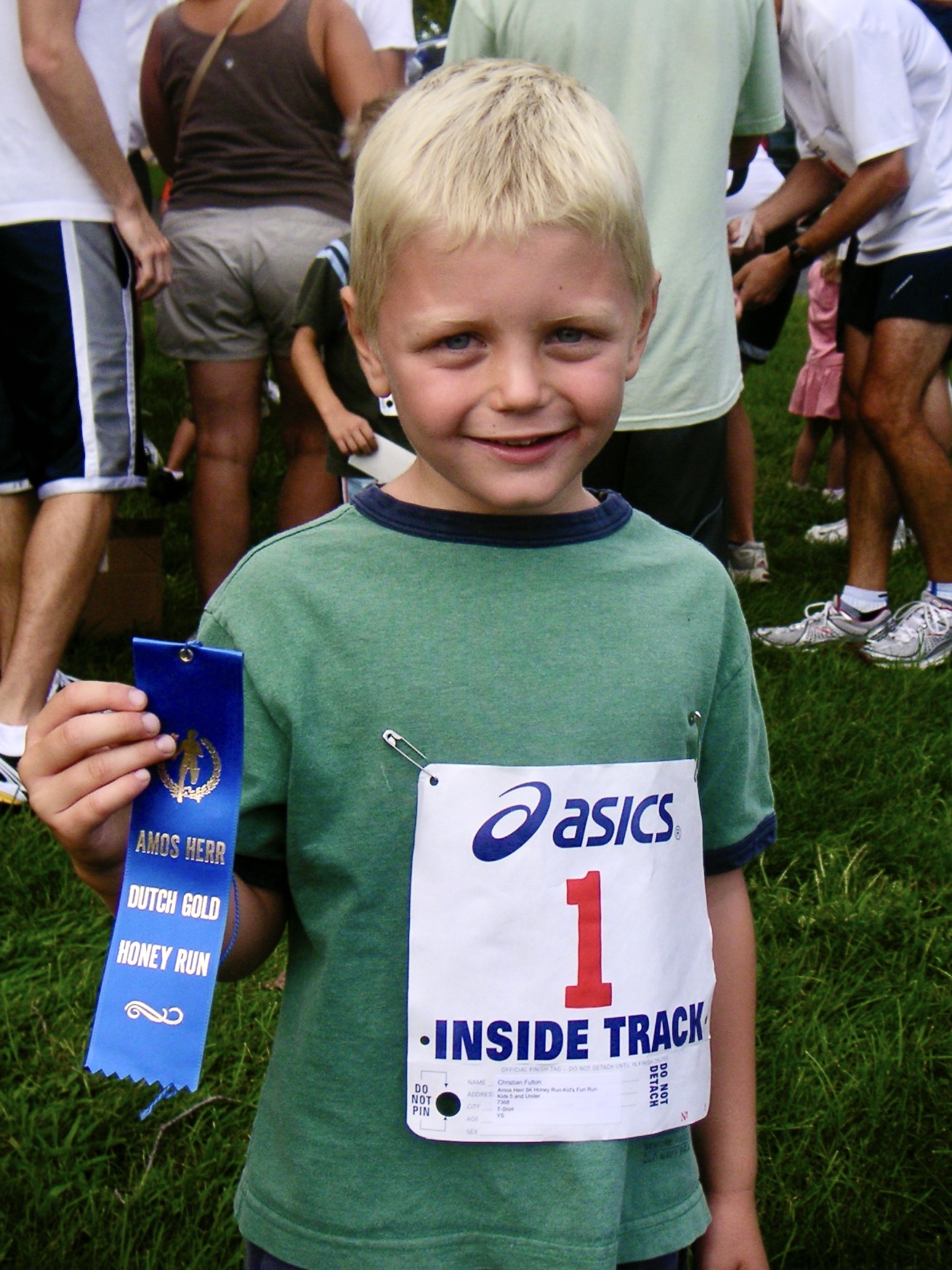 Kindergarten and blue ribbon!
