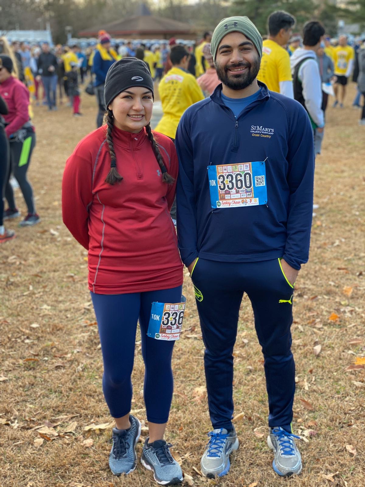 Simran and Aman at a 2019 Turkey Chase