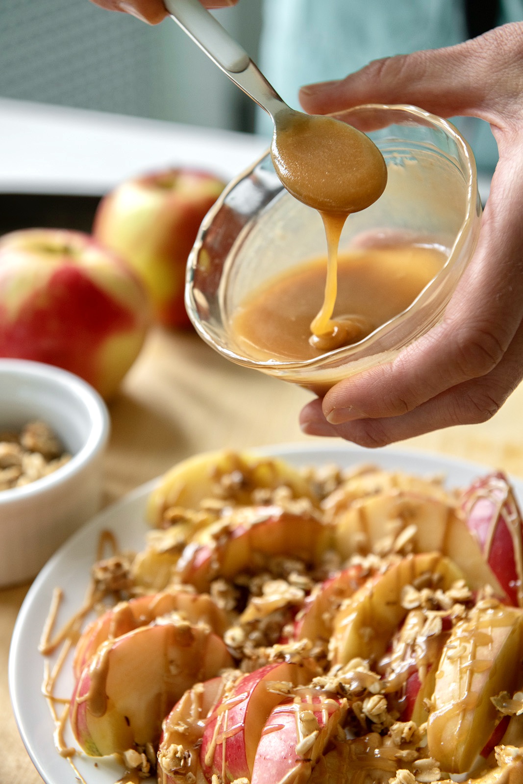 This fun twist on nachos delivers the flavor and crunch of a caramel apple, but in finger-food form. A hit with adults and kids alike!