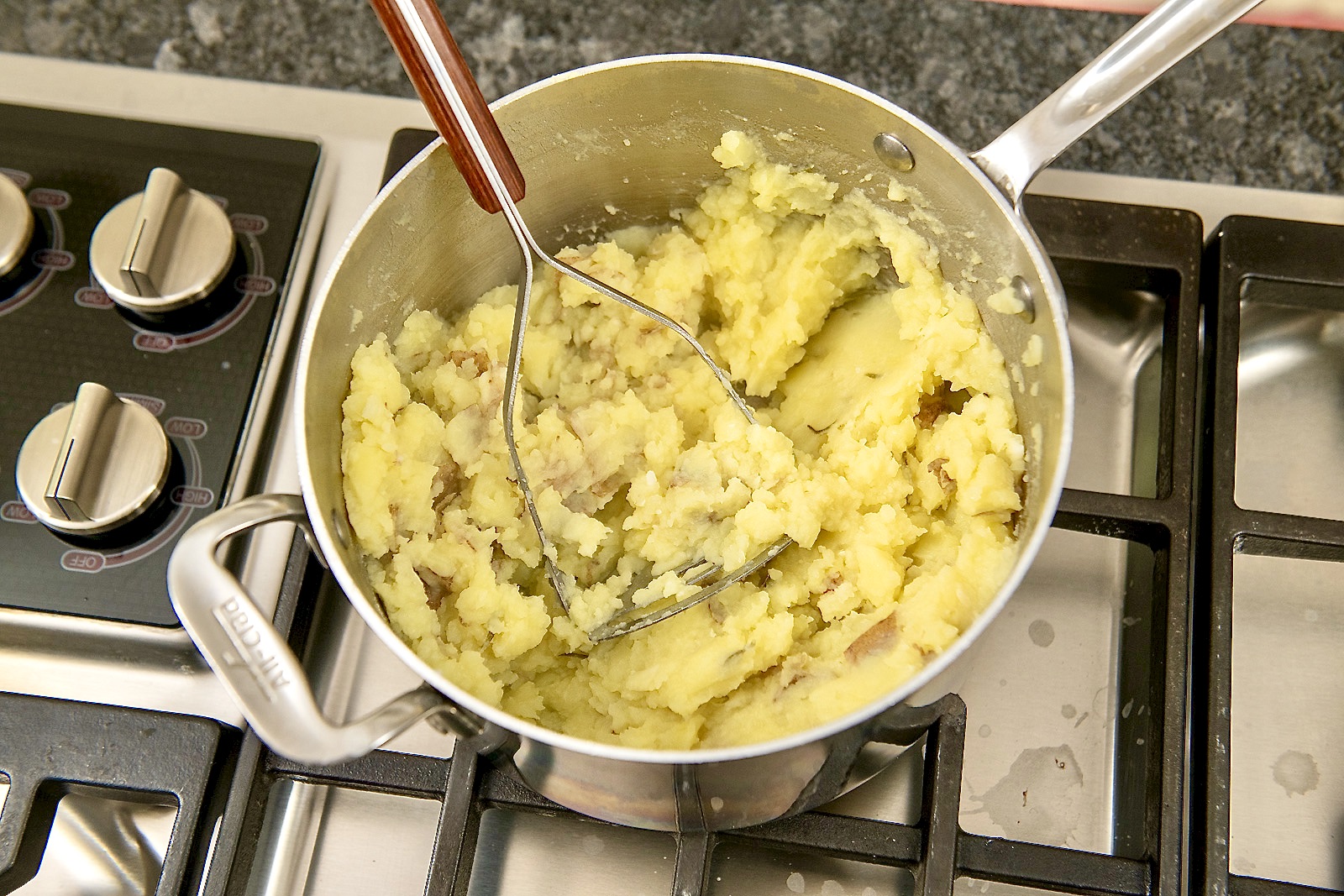 Light and creamy mashed potatoes can be dairy-free, fuss-free, and utterly delicious. Add a sprig of fresh rosemary for a little something extra!