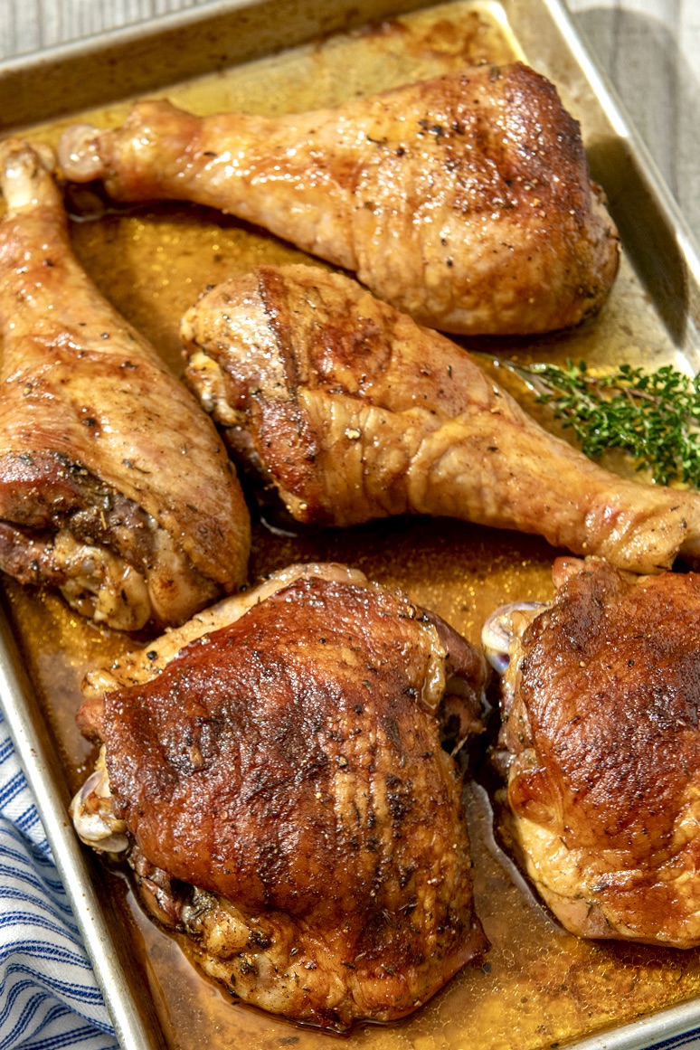 A simple spice rub and one clever trick are the keys to crispy skin and tender, juicy meat that's brimming with flavor. Easy to prep ahead and pop in the oven when ready.