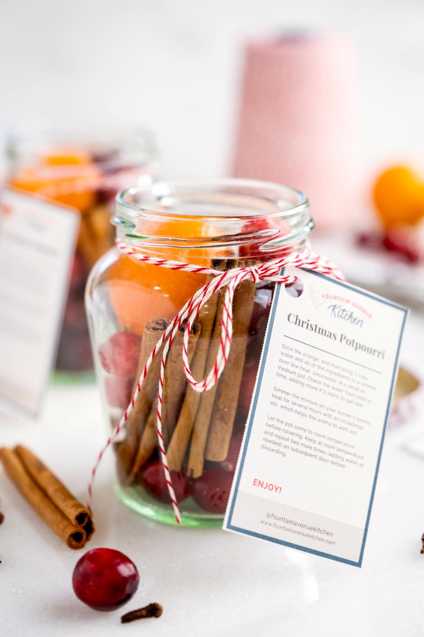 The aroma of warm spices and fresh citrus join festive cranberries in this colorful, easy-to-make mix that is perfect for gift giving.