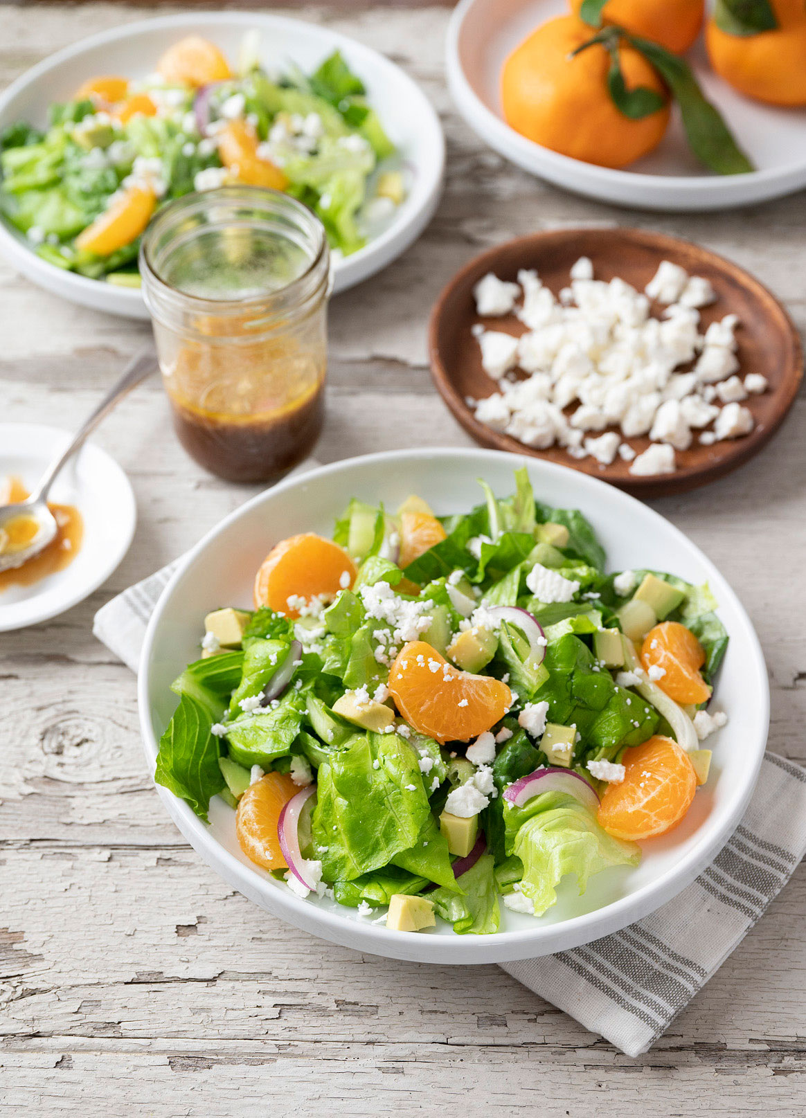 Sweet oranges, buttery avocado, salty feta, and a mix of crisp greens combine with a flavor-packed vinaigrette that is sure to become a favorite!