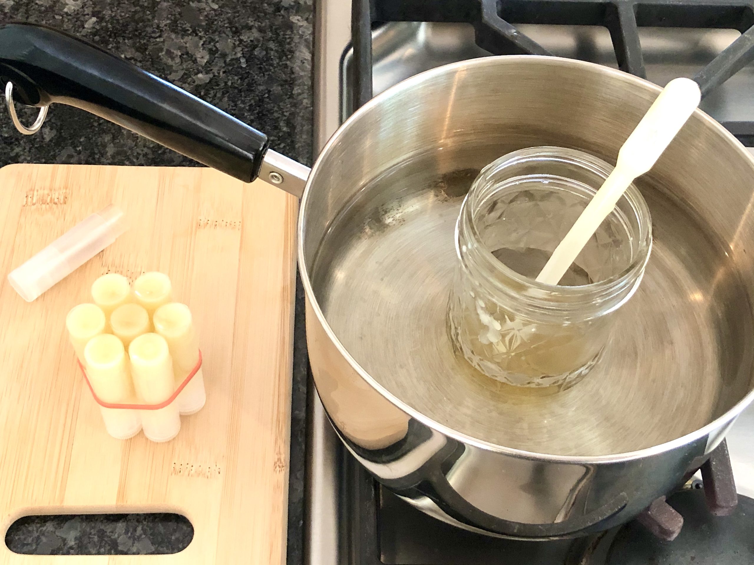 For its creamy texture and ability to effectively coat chapped lips, this homemade balm has long been my favorite chapstick. It makes a fun project and a great gift, too.