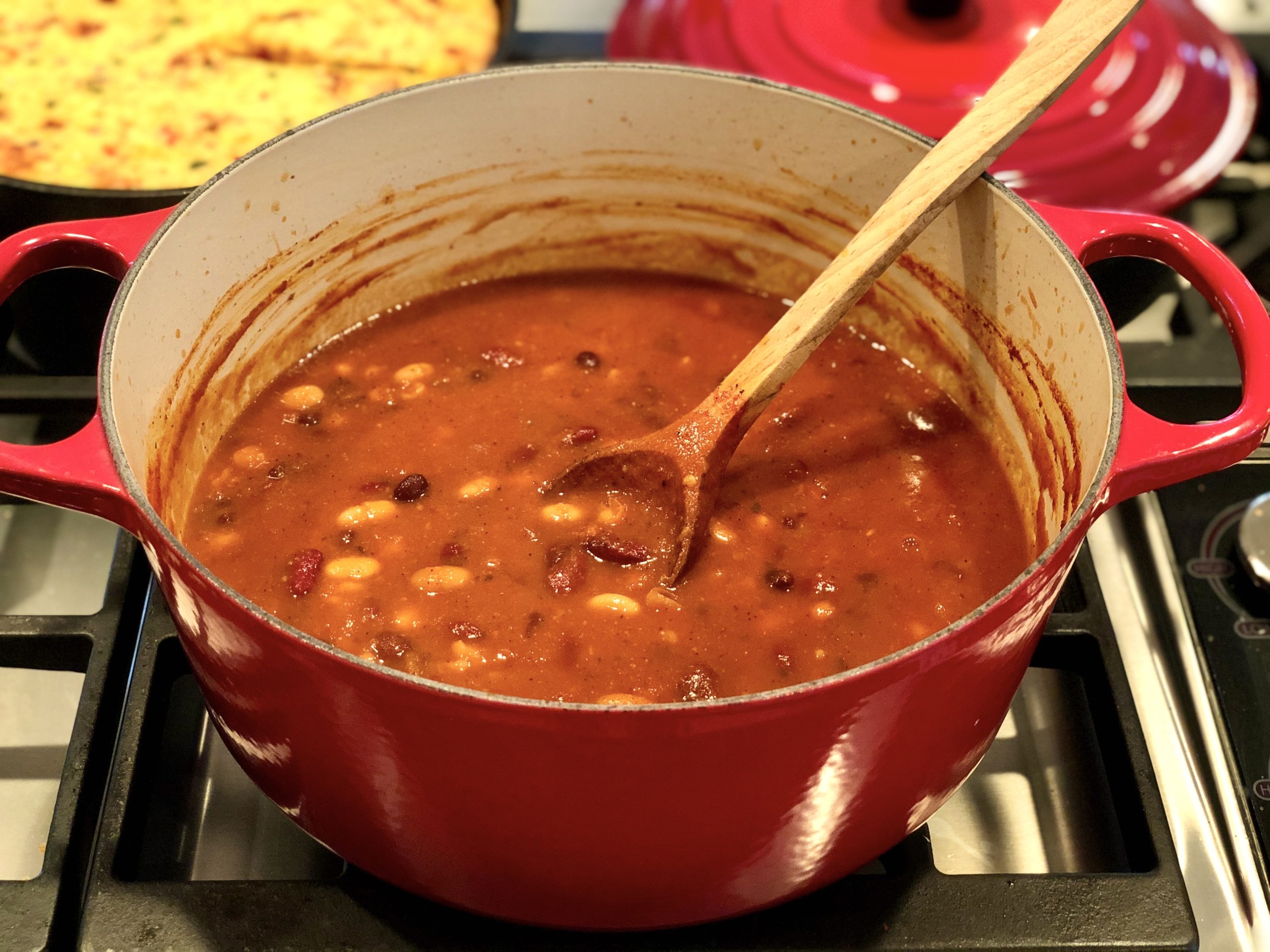 With its flavor-packed, quick-cooking, crowd-pleasing appeal, this meatless recipe defies traditional chili logic and is 100% worthy of the weekly dinner rotation!