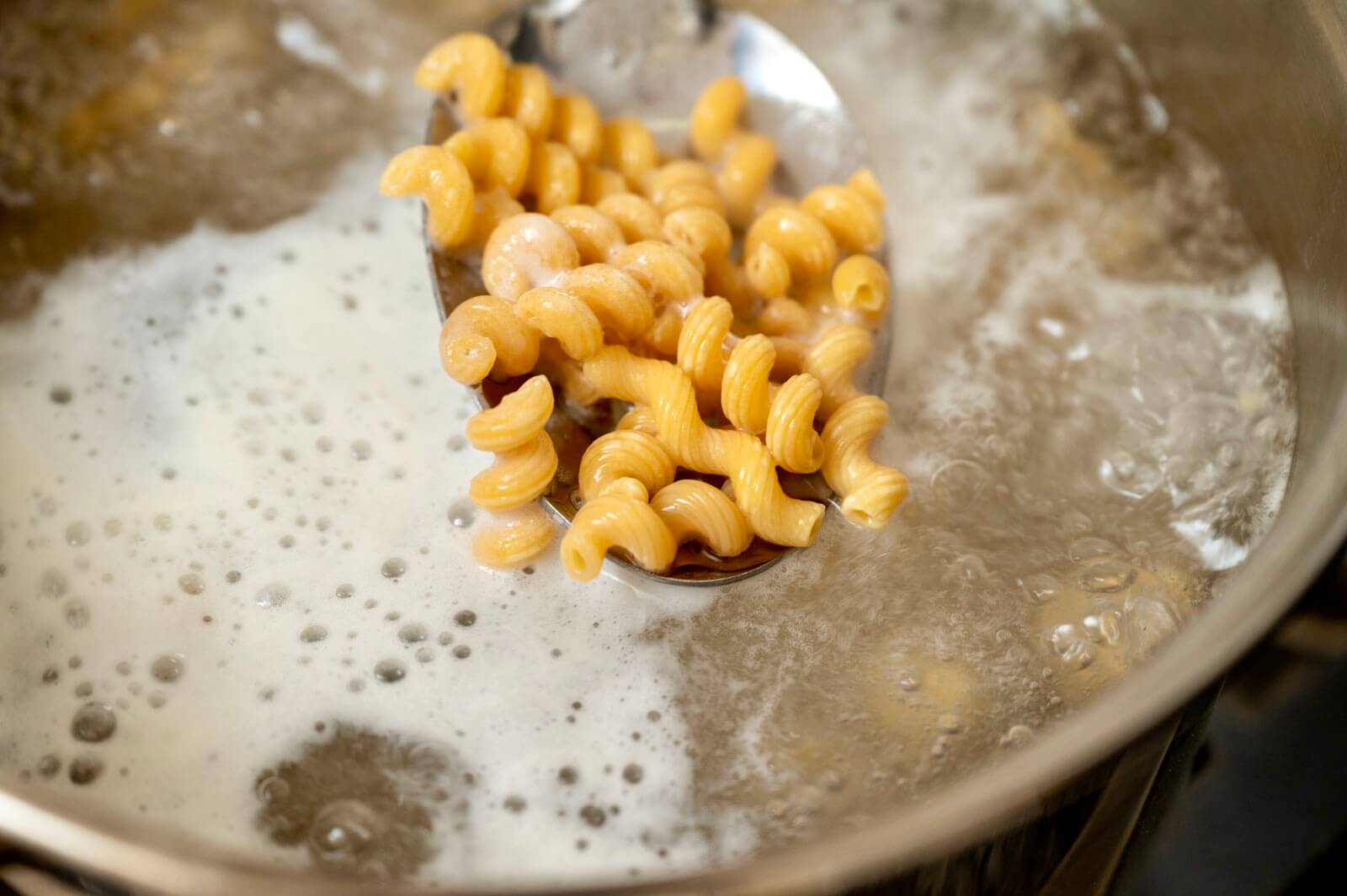 A protein-rich pasta makes this a filling, meatless meal.