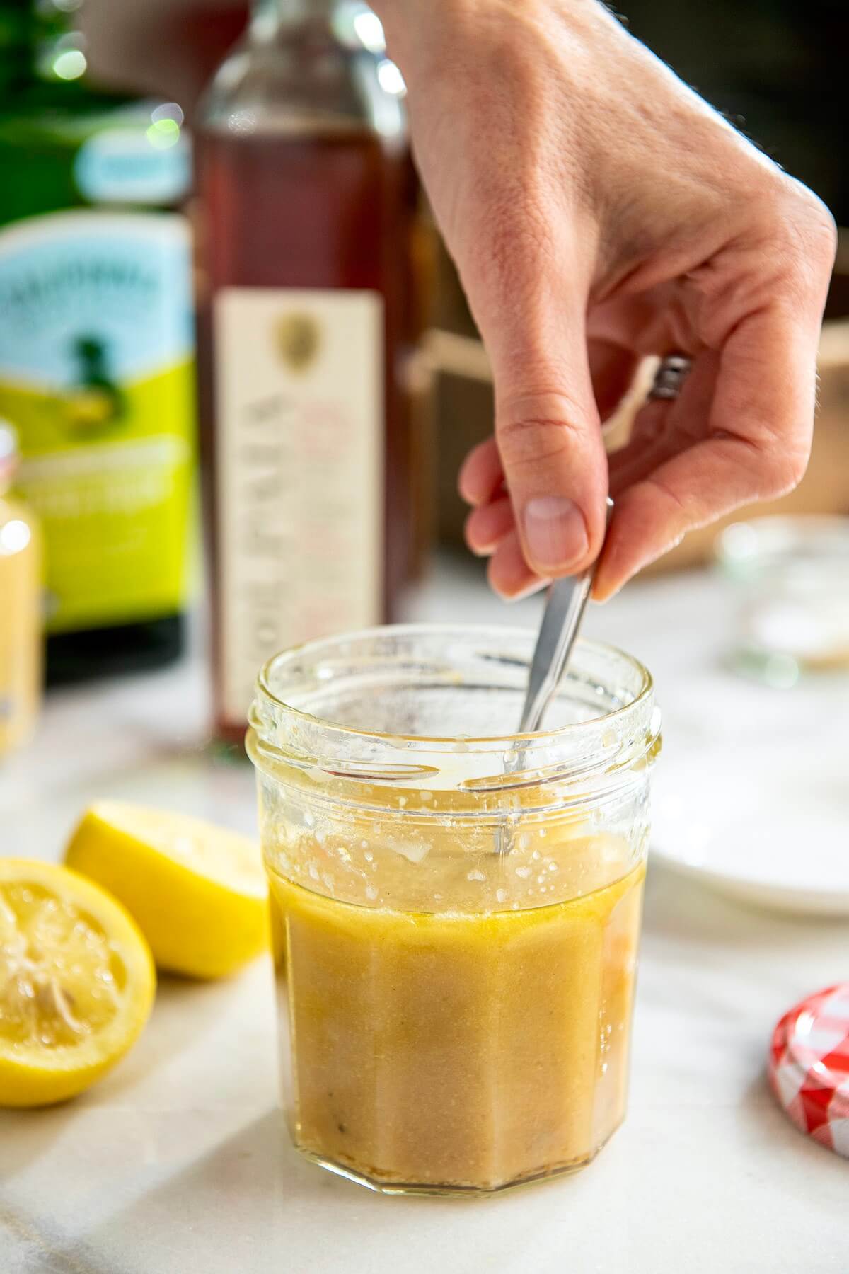 Basic pantry ingredients come together with ease in this versatile vinaigrette that is sure to become a refrigerator standby.