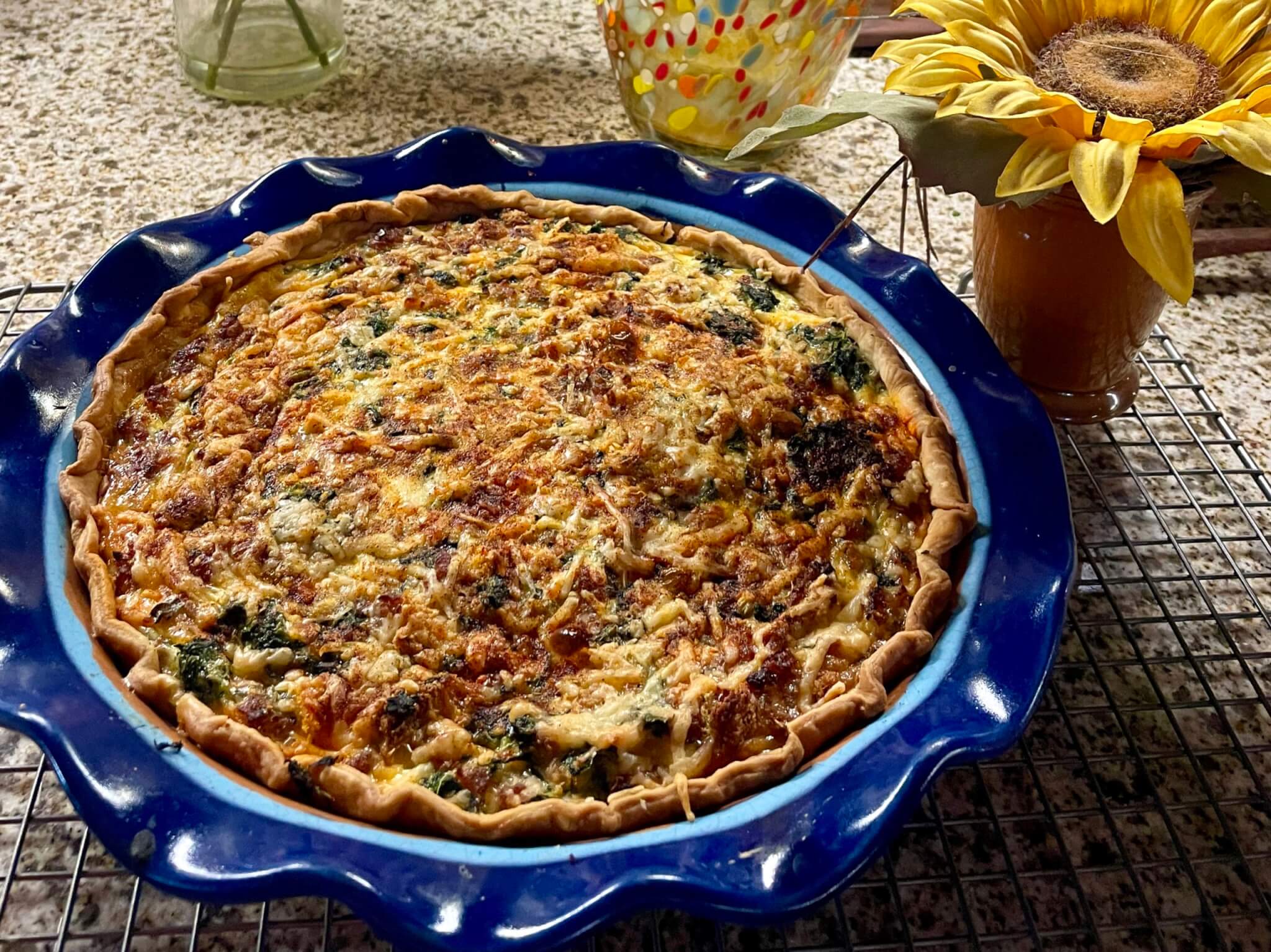 This recipe is conveniently written so you can make one quiche now and freeze half of the filling for an effortless meal another night. Or you can make both at the same time. The crowd-pleasing recipe is also ideal when you'd like to take a meal to a friend in need.