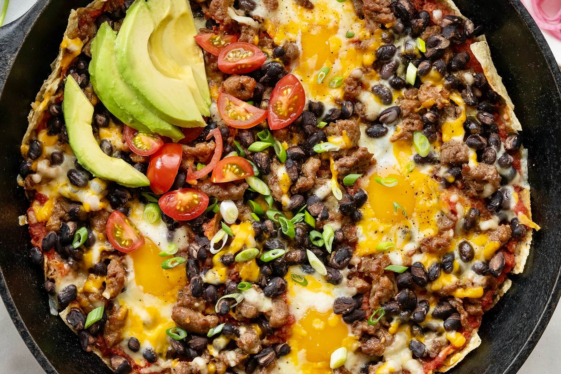 Protein-rich eggs and black beans pair with a handful of Tex-Mex staples in this versatile, satisfying, one-pan meal that can be enjoyed any time of day!