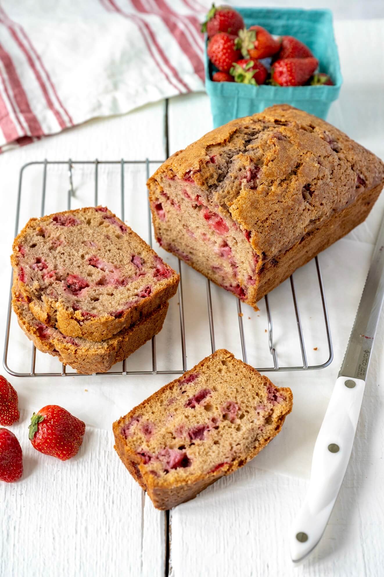 This generously sized quick bread is lightly sweet with a delicate crumb and may just become a seasonal favorite!