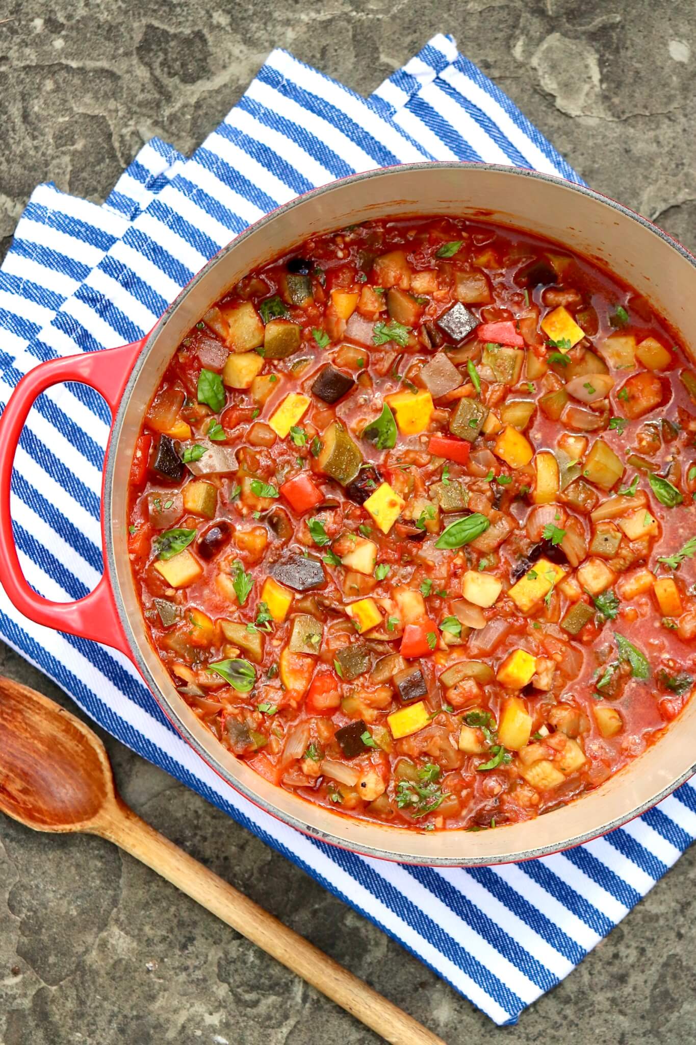 A rustic, end-of-summer, vegetable stew that will make the most of a bounty of produce and can be enjoyed in so many ways.