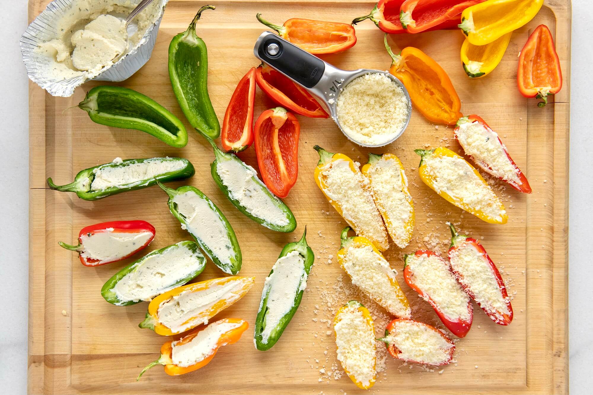 A flavor-packed appetizer that can also be served as a tasty side dish, these 3-ingredient bites take minutes to assemble before baking to golden, cheesy perfection. An optional fourth ingredient offers a spicy-sweet variation!