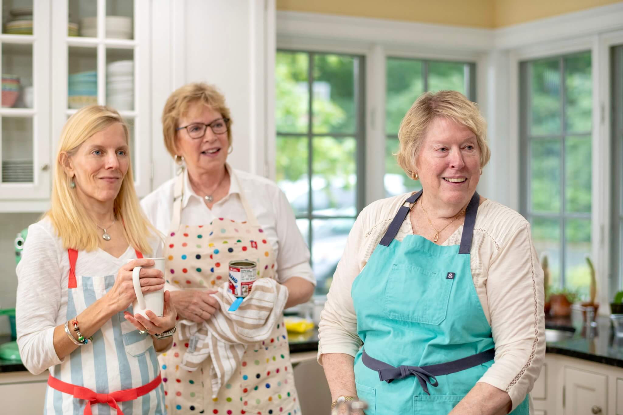 Cookie baking with Mom and Aunt Peg