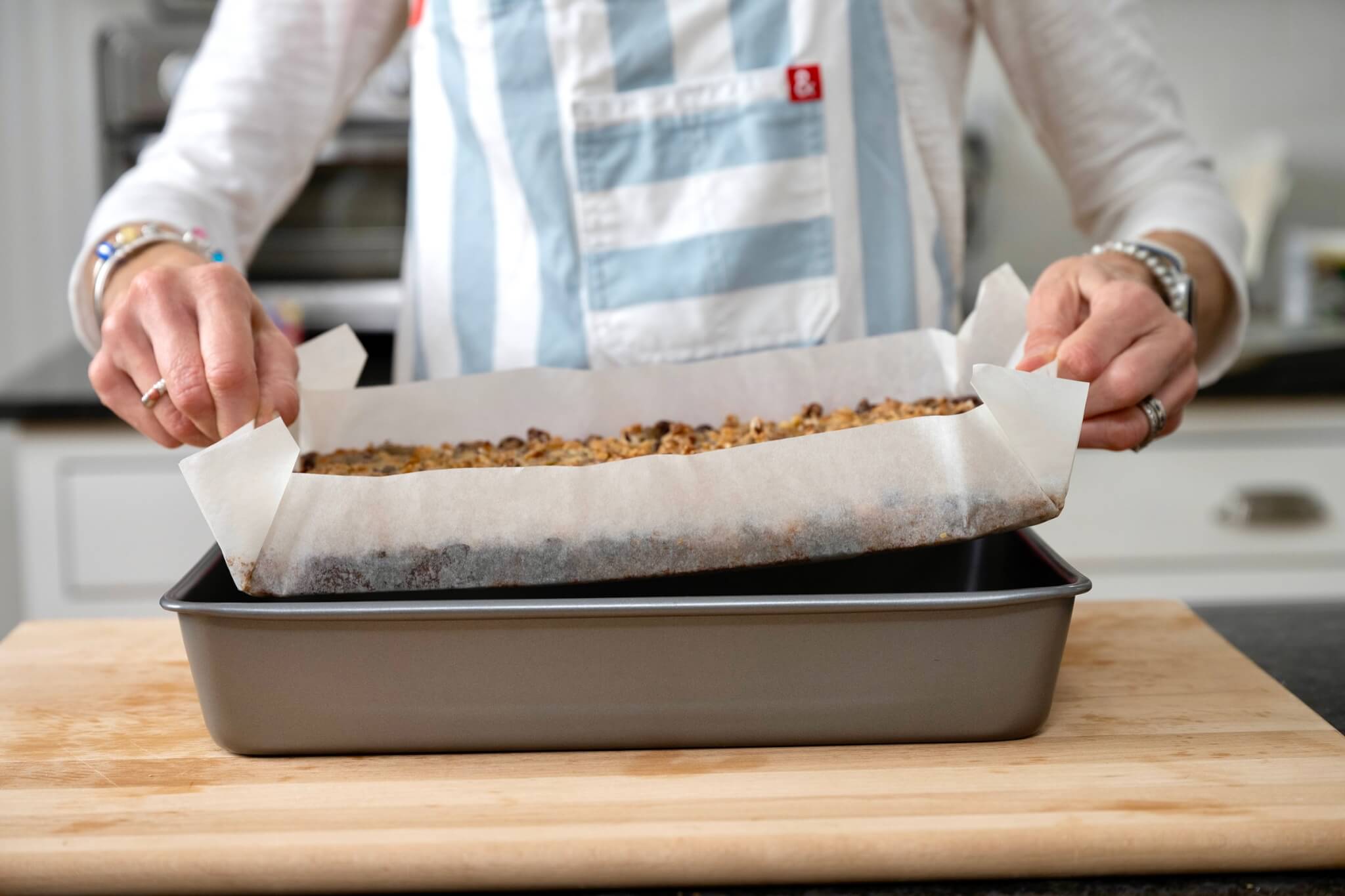 Destined to be the hit of the bake sale, holiday cookie platter, or potluck, you need not wait for a special occasion to bake these magical bars. Six simple ingredients never tasted so good!