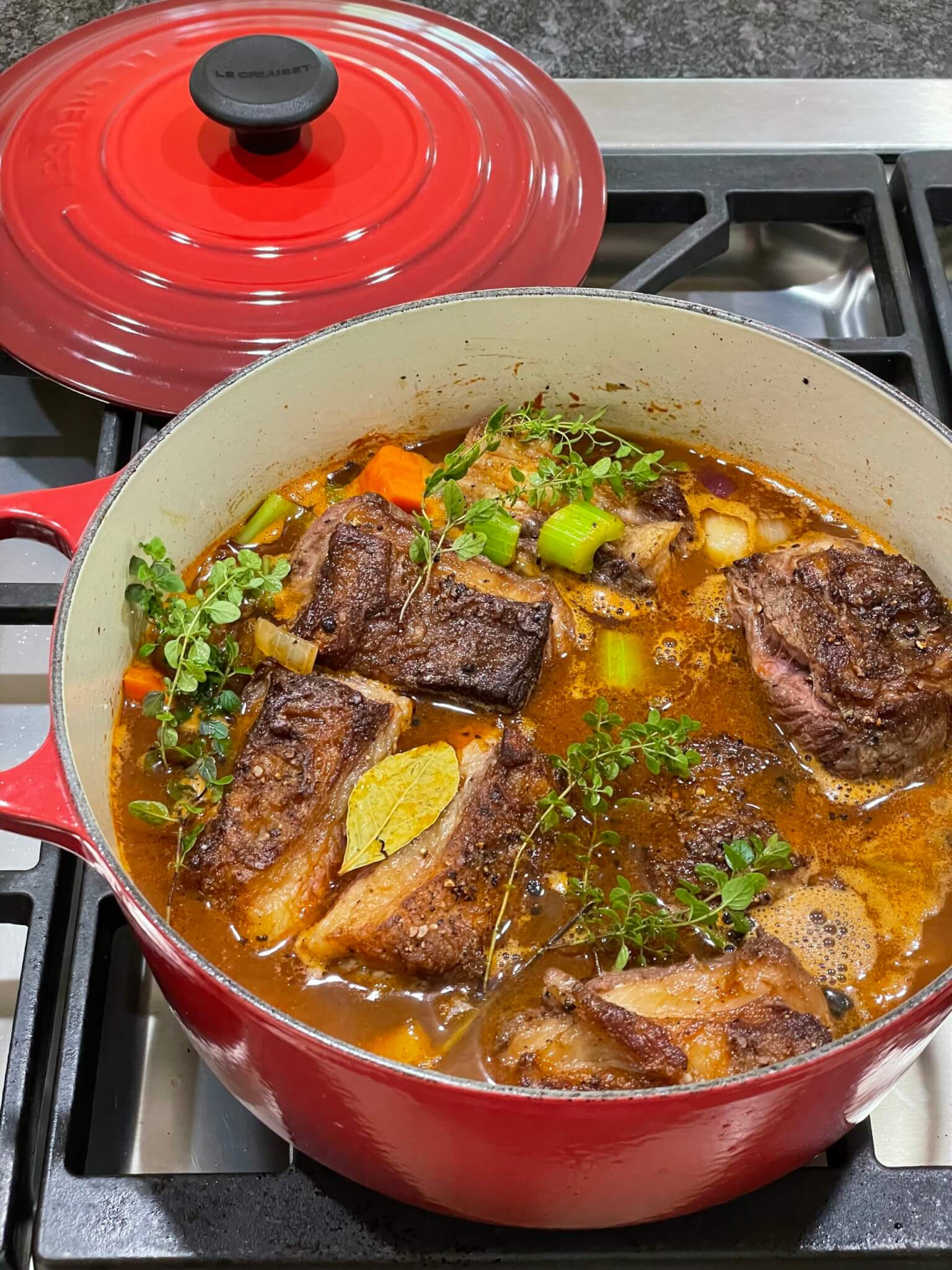 A low and slow stint in the oven yields flavorful, fork tender meat that will warm your soul. Optional day-ahead prep offers added benefits and convenience.